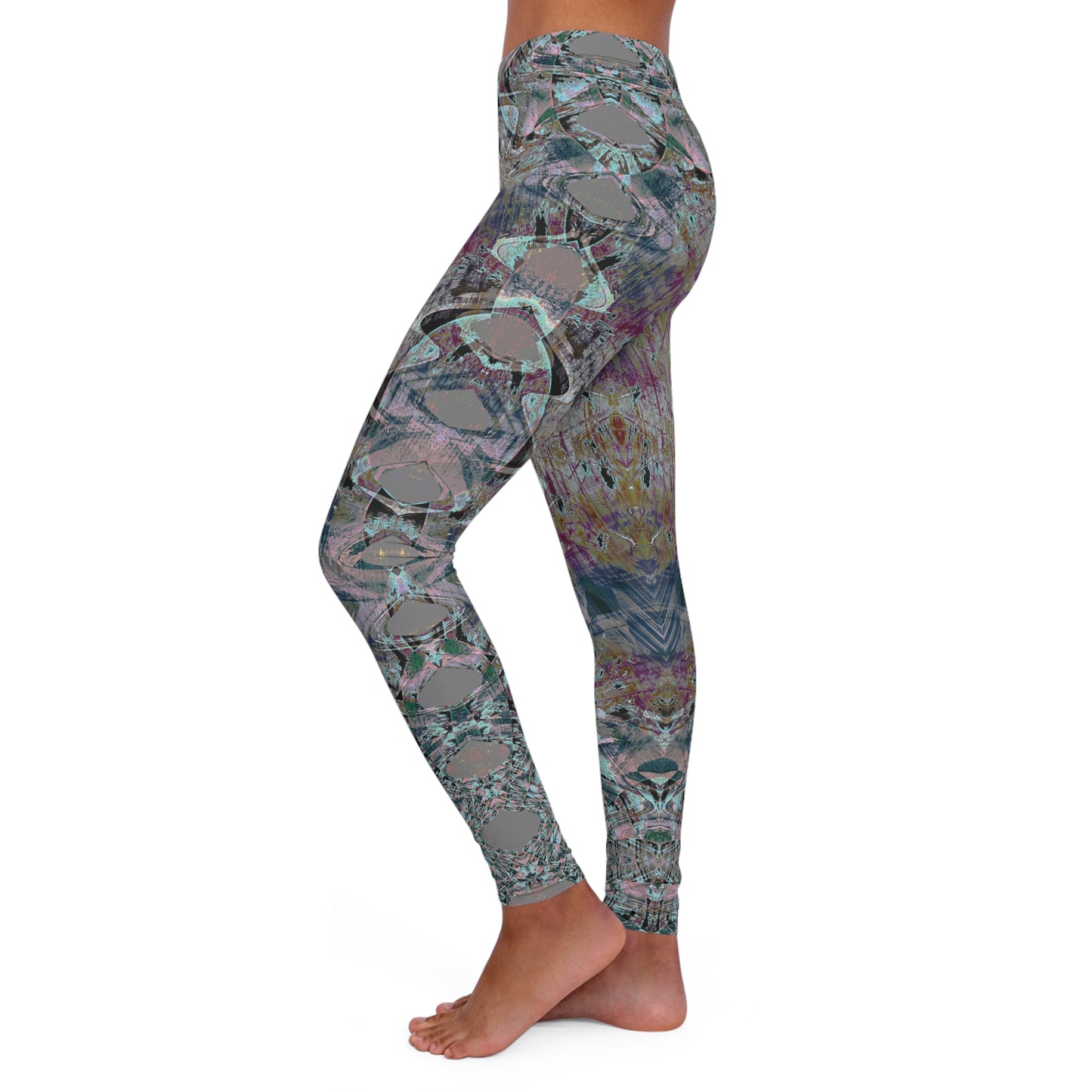 Spandex Leggings - Love Light Fractals No.5a