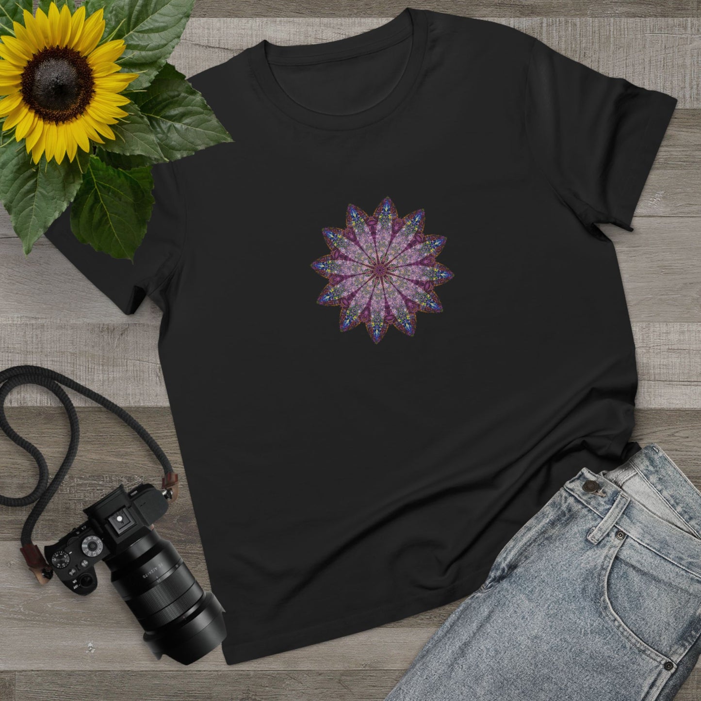Women’s Maple Tee - Love Light Mandalas No.17