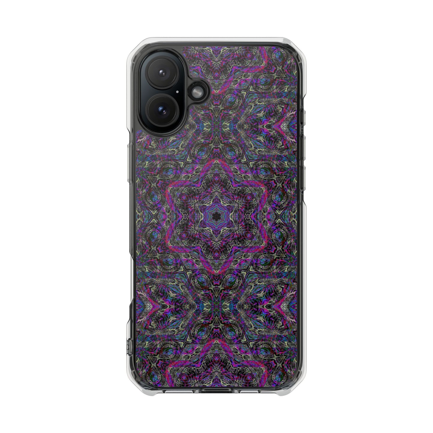 iPhone 16 Magnetic Clear Impact Case - P5 Kaleidoscopic No.33
