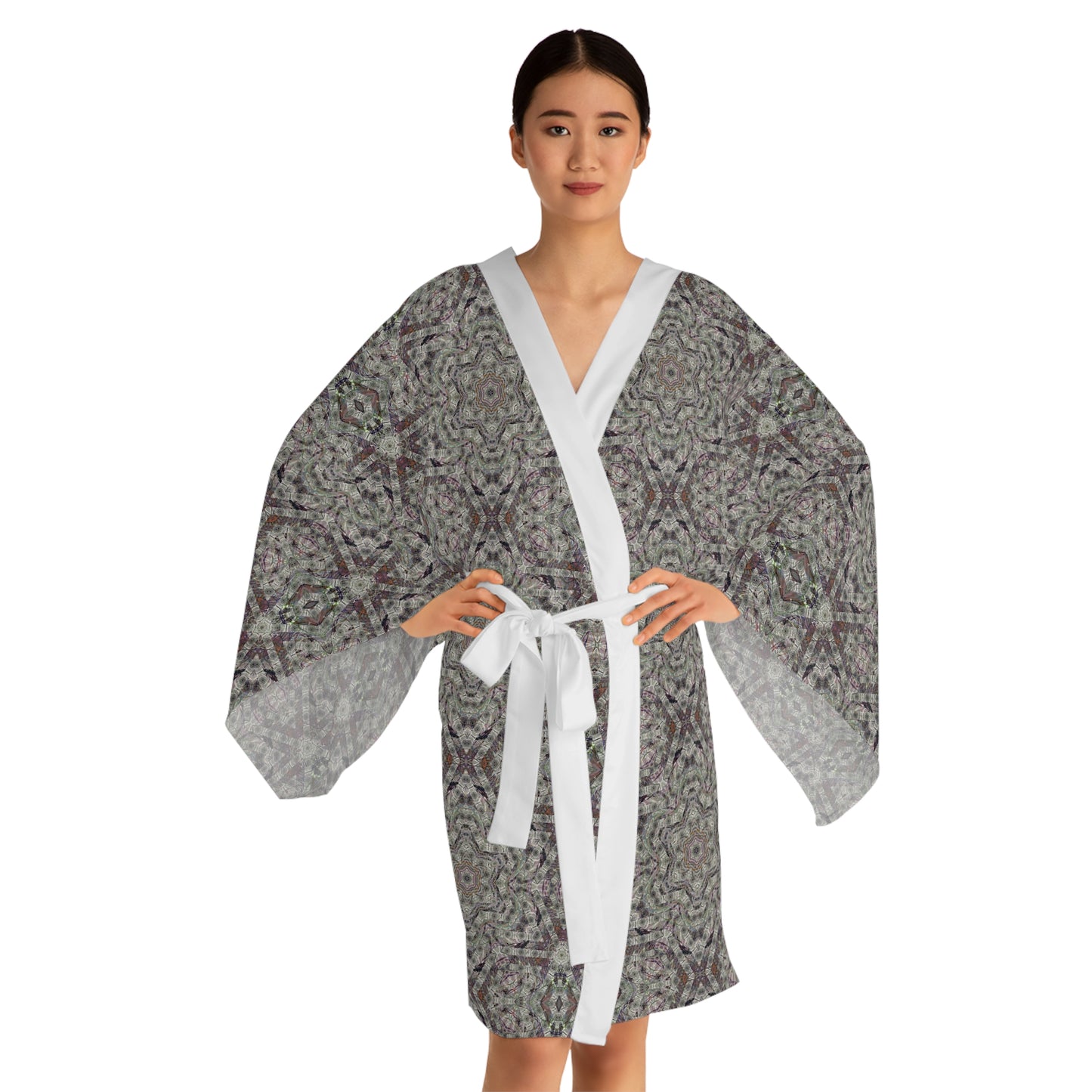 Long Sleeve Kimono Robe - P5 Kaleidoscopic No.25