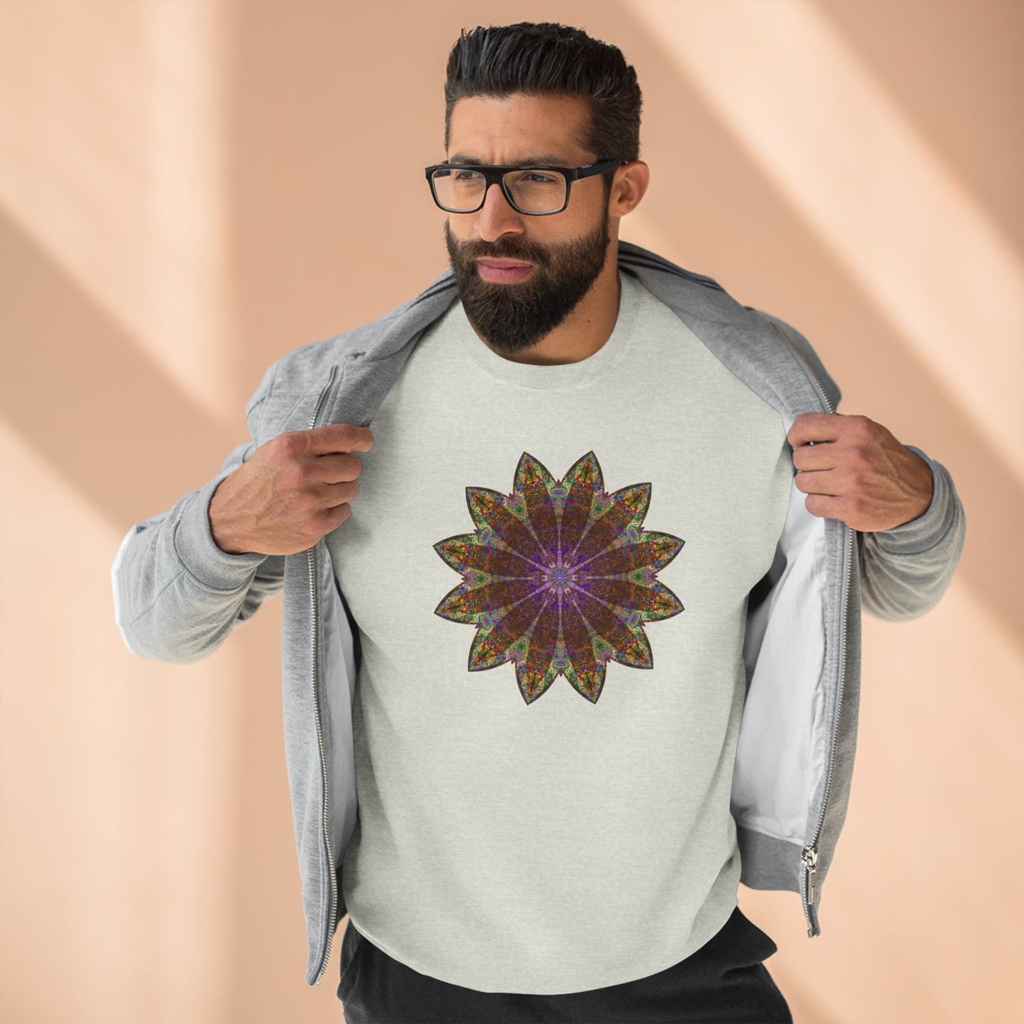 Unisex Crewneck Sweatshirt - Love Light Mandalas No.13