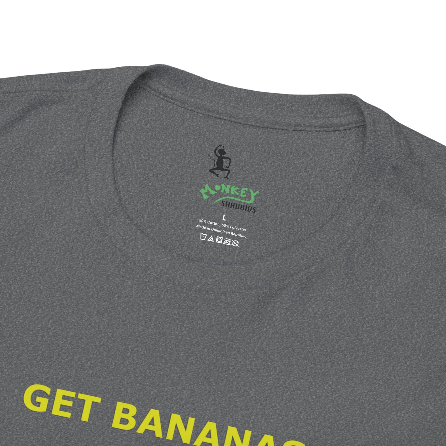 Unisex Heavy Cotton Tee - Monkey Shadows Get Bananas