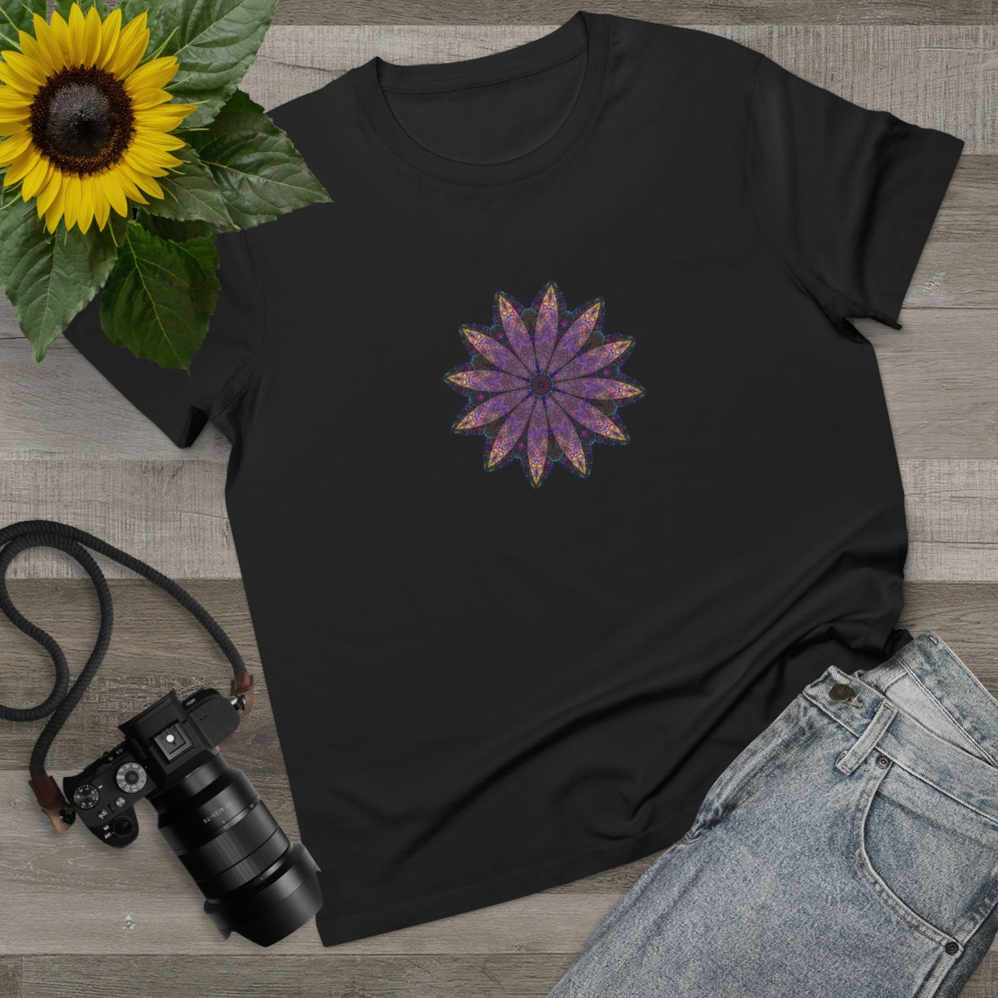 Women’s Maple Tee - Love Light Mandalas No.24