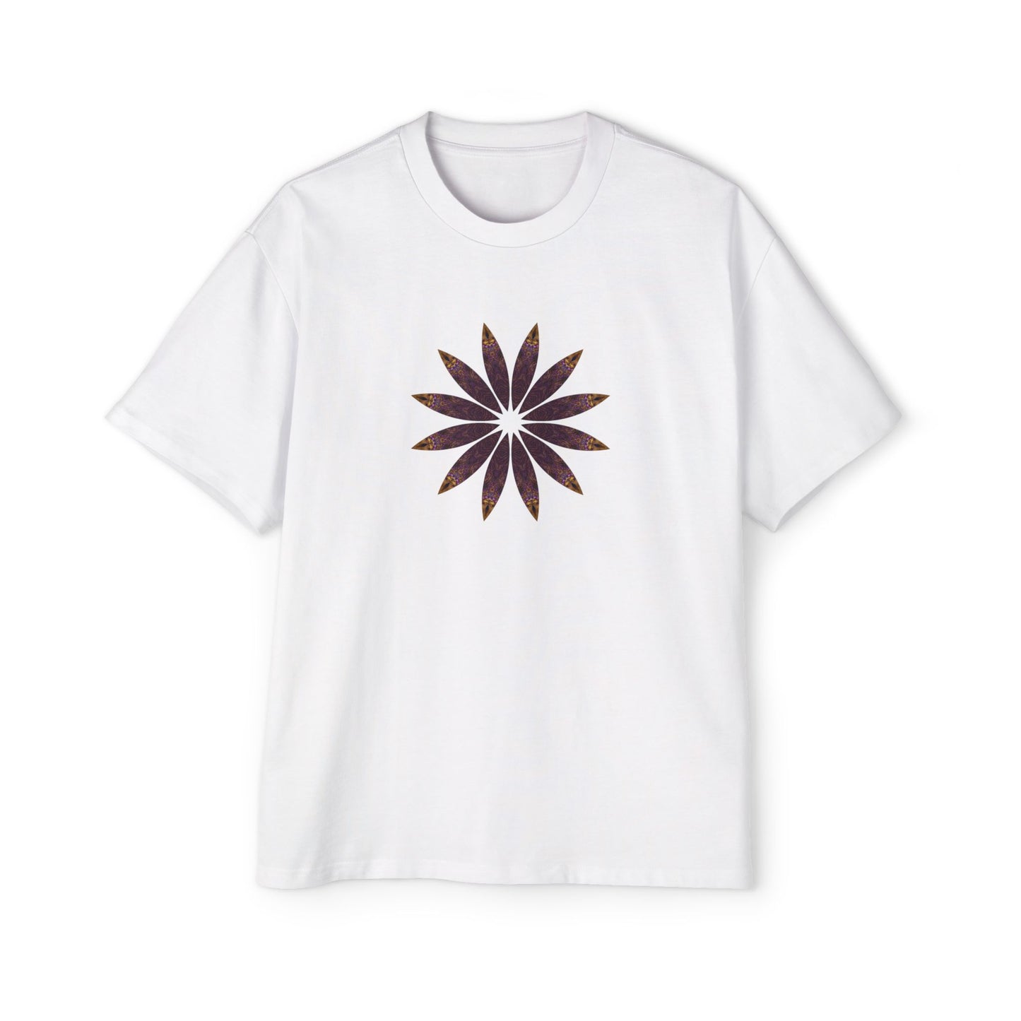 Men's Heavy Oversized Tee - Love Light Mandalas No.2