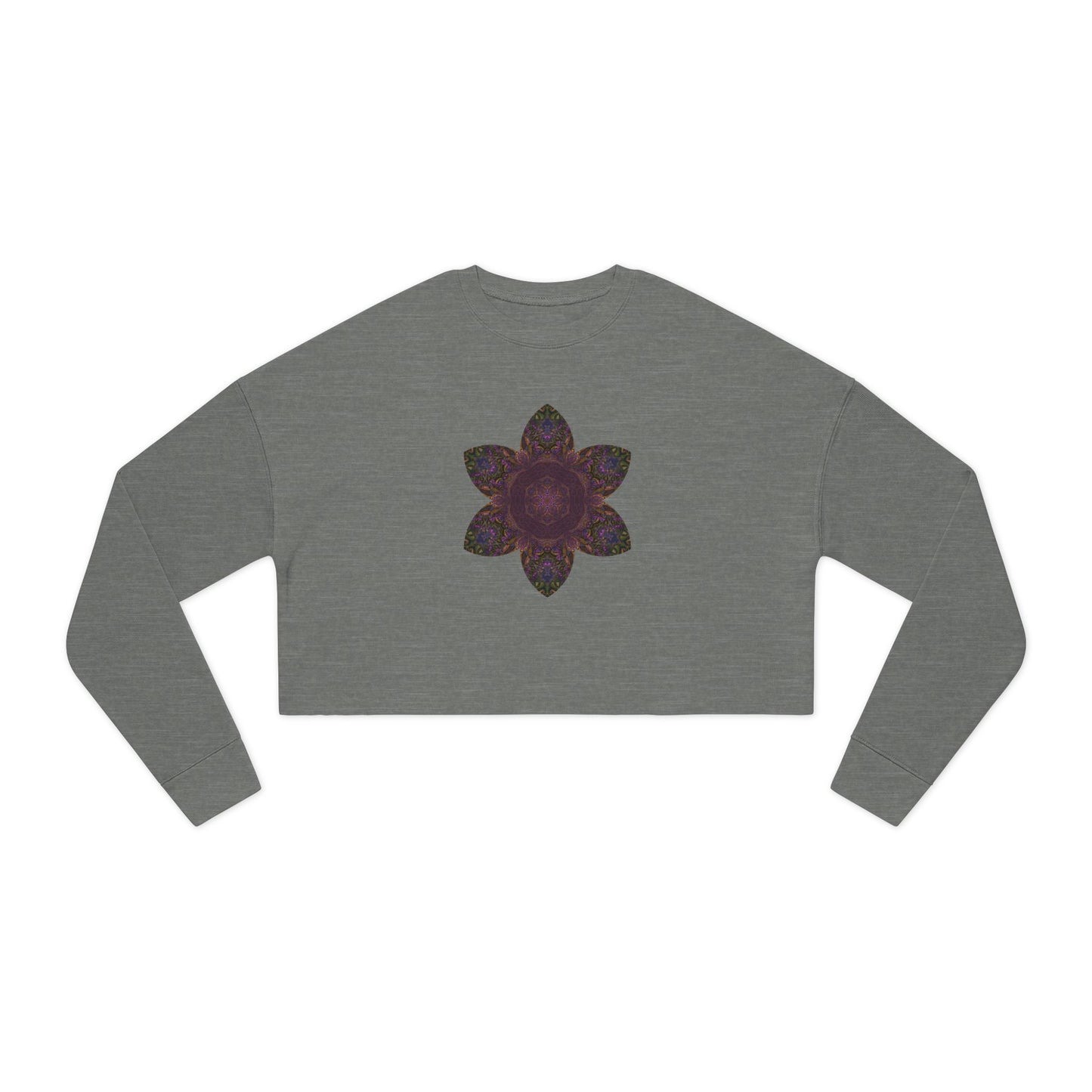 Women's Cropped Sweatshirt - Love Light Mandalas No.3