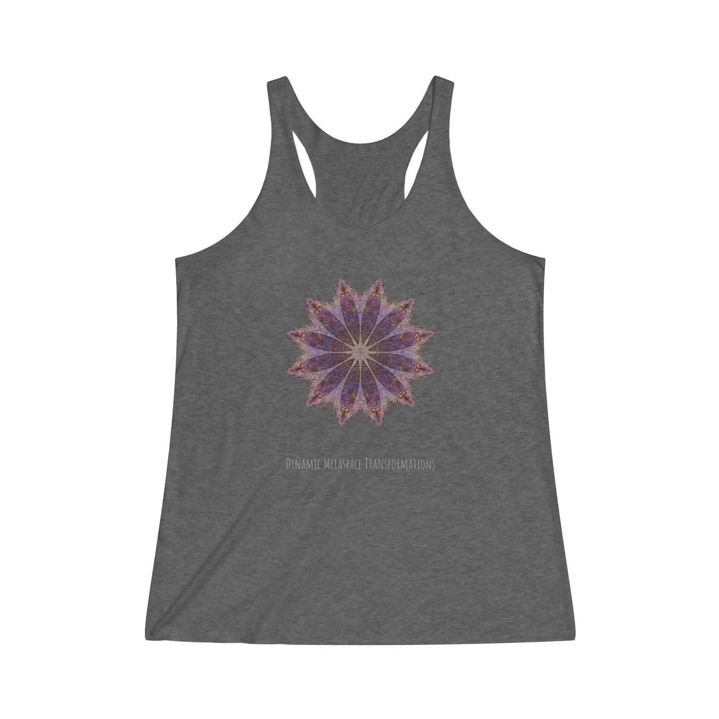 Women's Tri-Blend Racerback Tank - Love Light Mandalas No.11