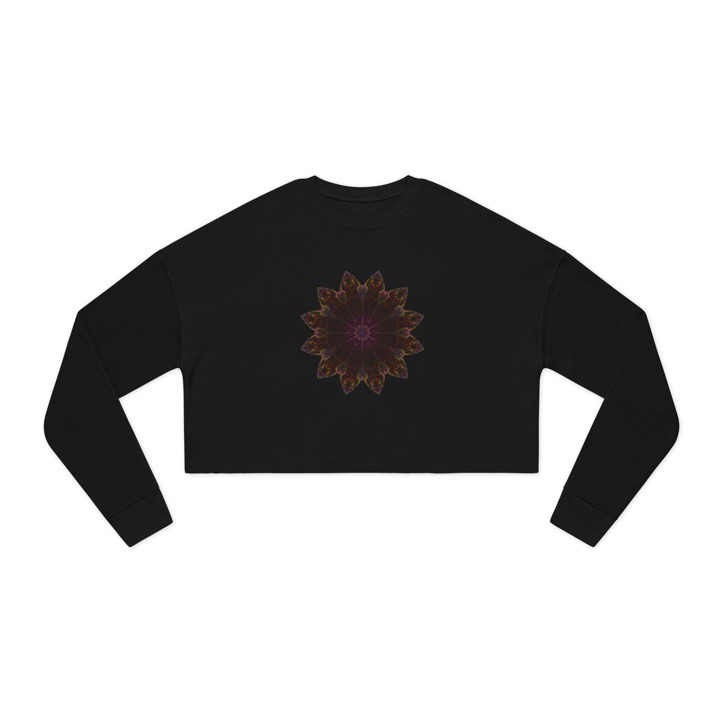 Women's Cropped Sweatshirt - Love Light Mandalas No.12
