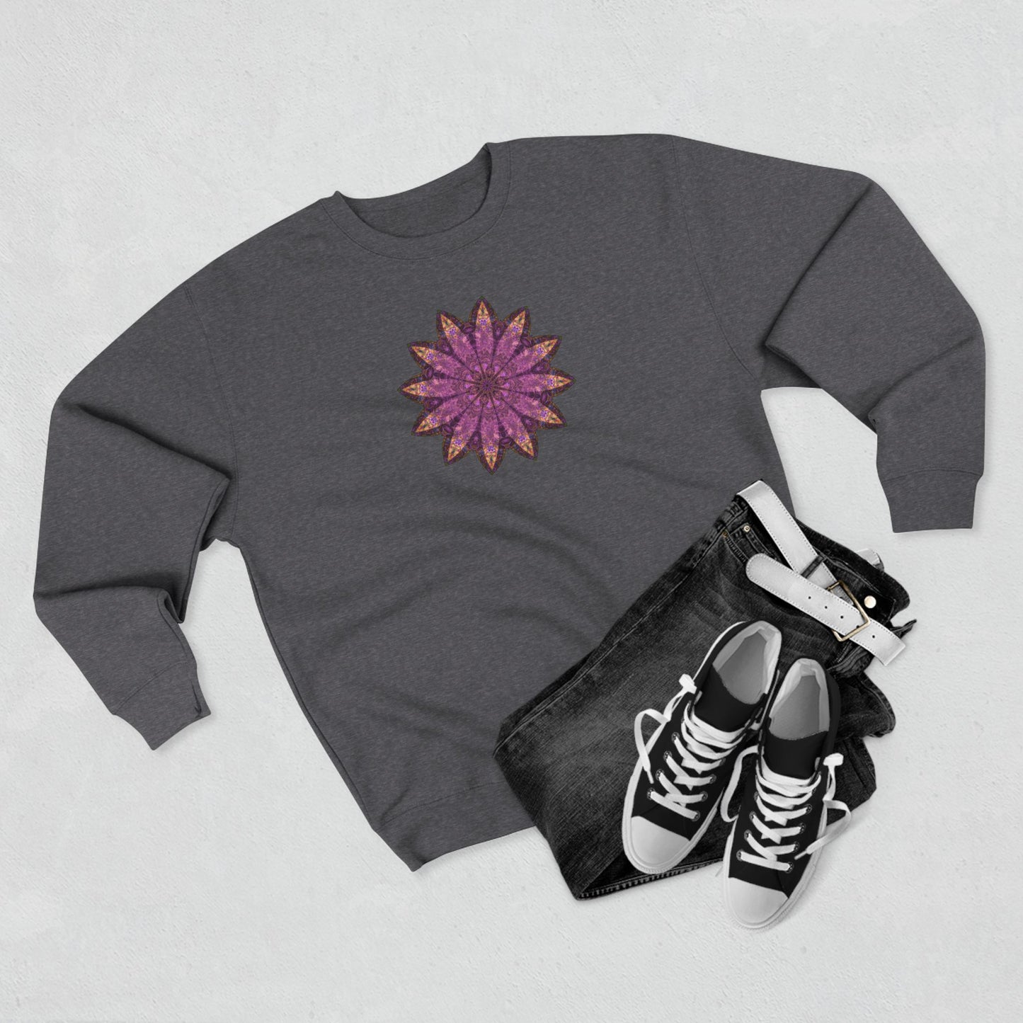 Unisex Crewneck Sweatshirt - Love Light Mandalas No.16