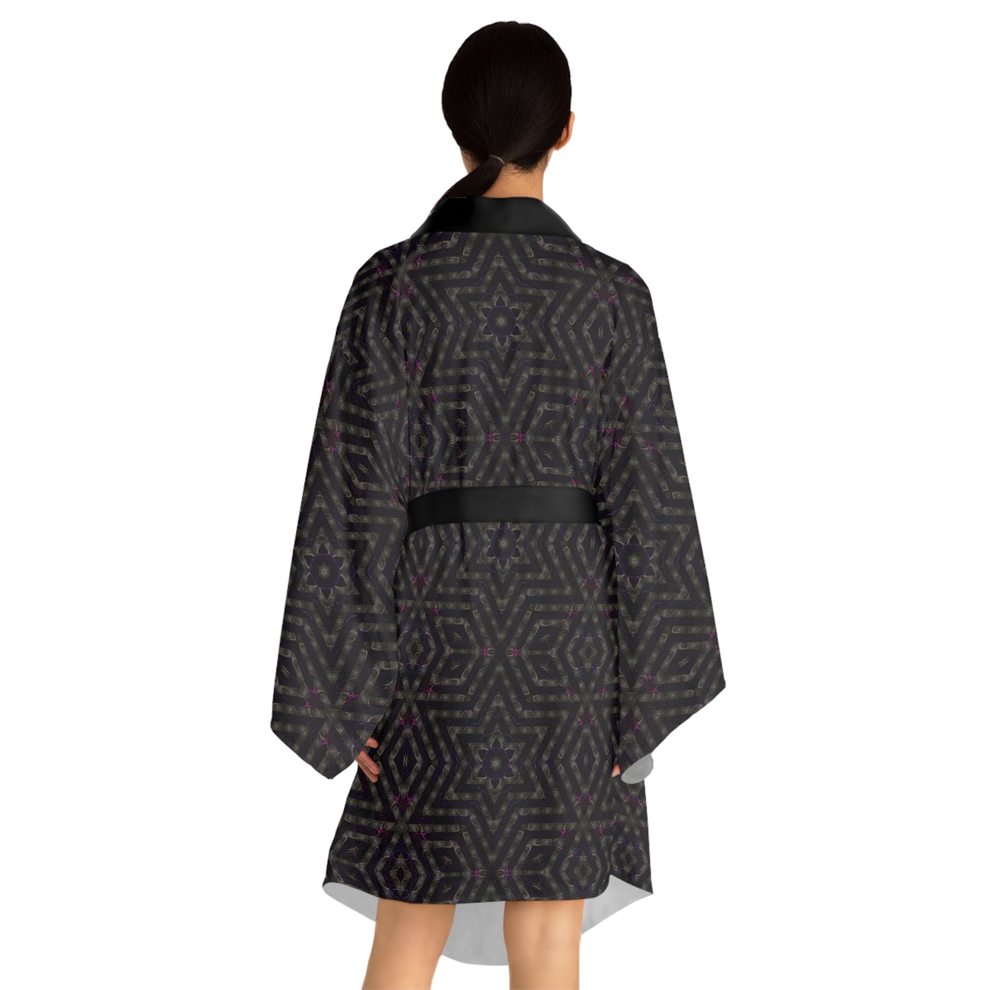 Long Sleeve Kimono Robe - P5 Kaleidoscopic No.14