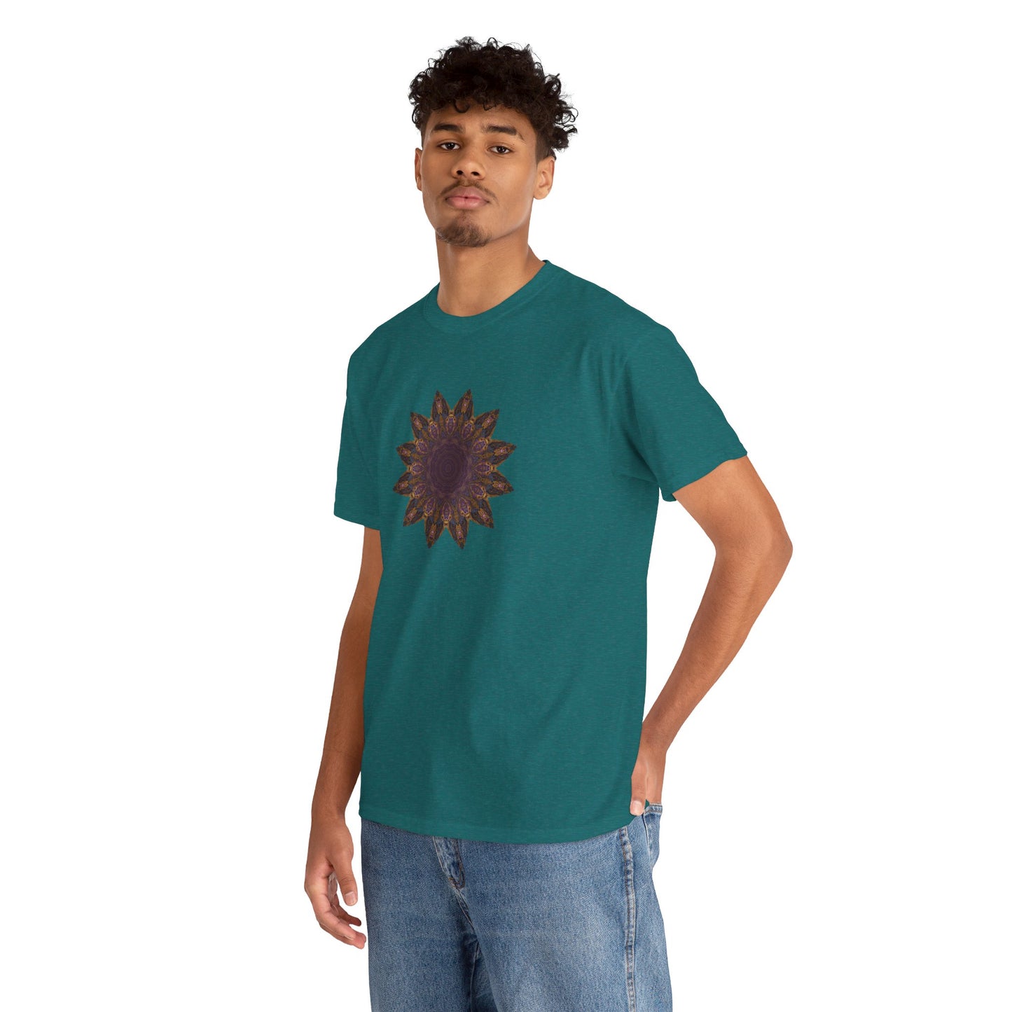 Unisex Heavy Cotton Tee - Love Light Mandalas No.1