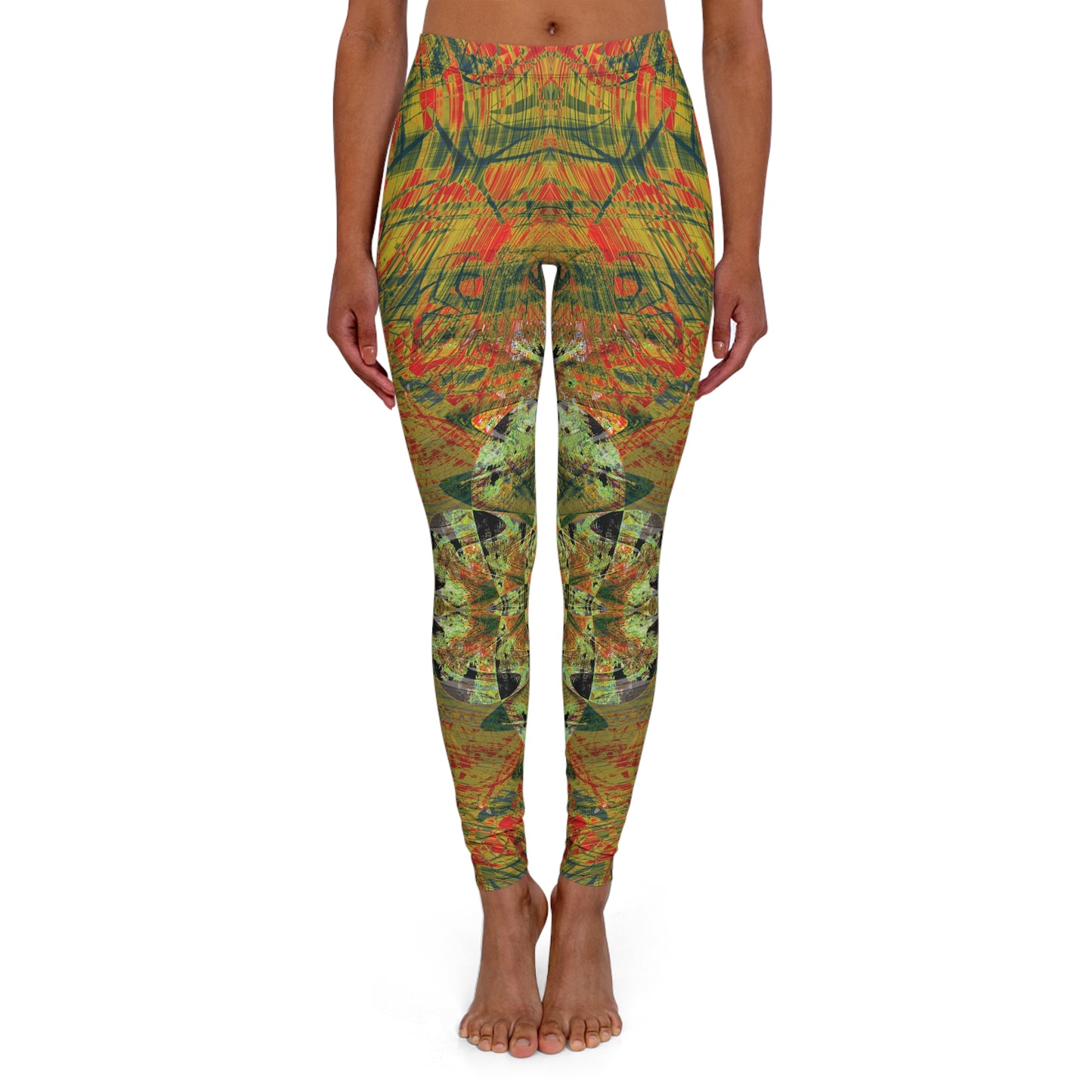 Spandex Leggings - Love Light Fractals No.4c