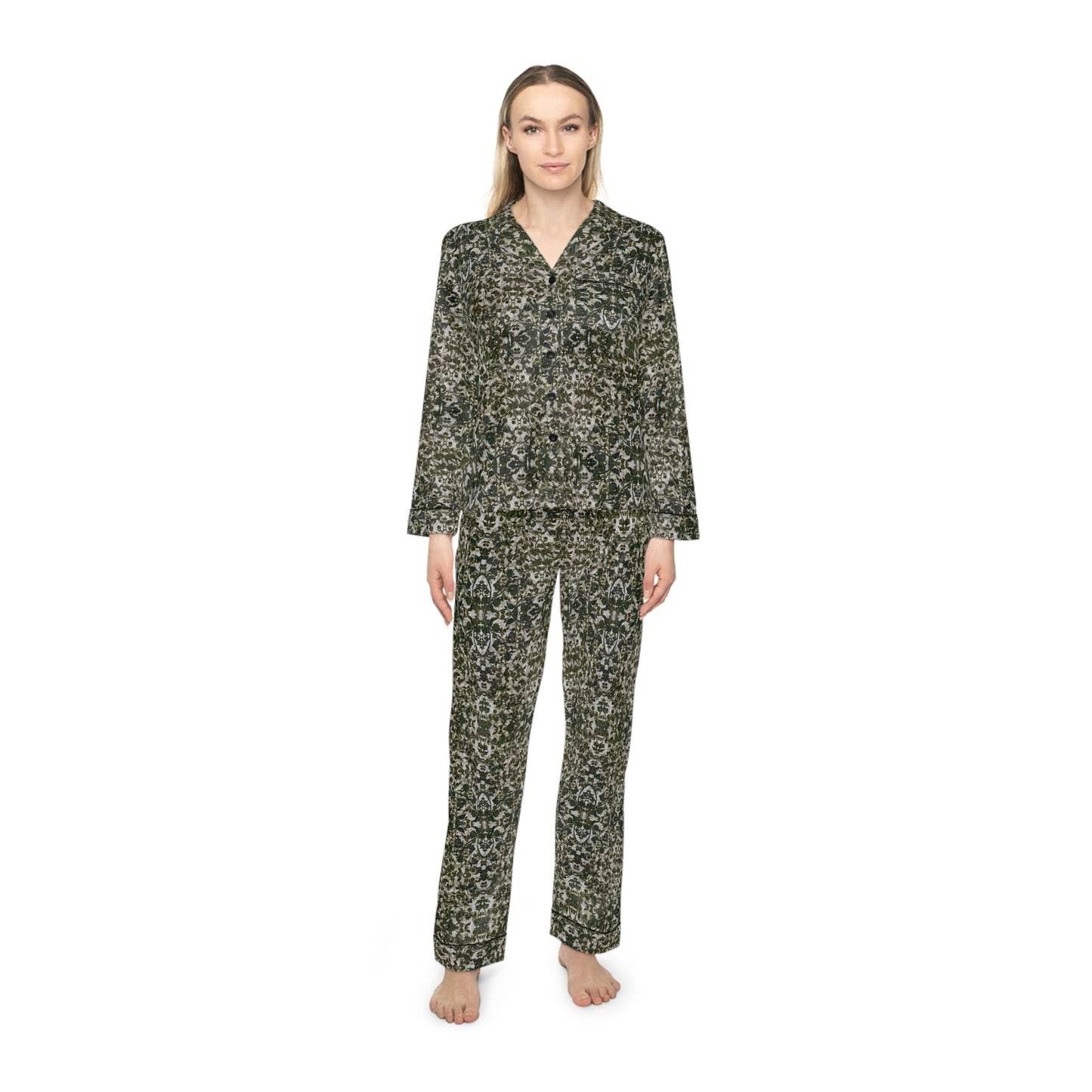 Women's Satin Pajamas - Hidden Weave No.8