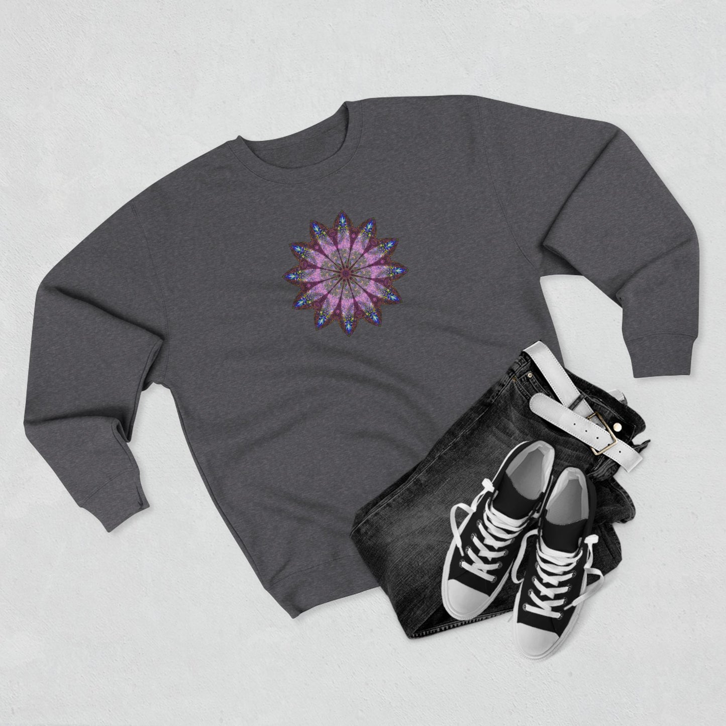Unisex Crewneck Sweatshirt - Love Light Mandalas No.19