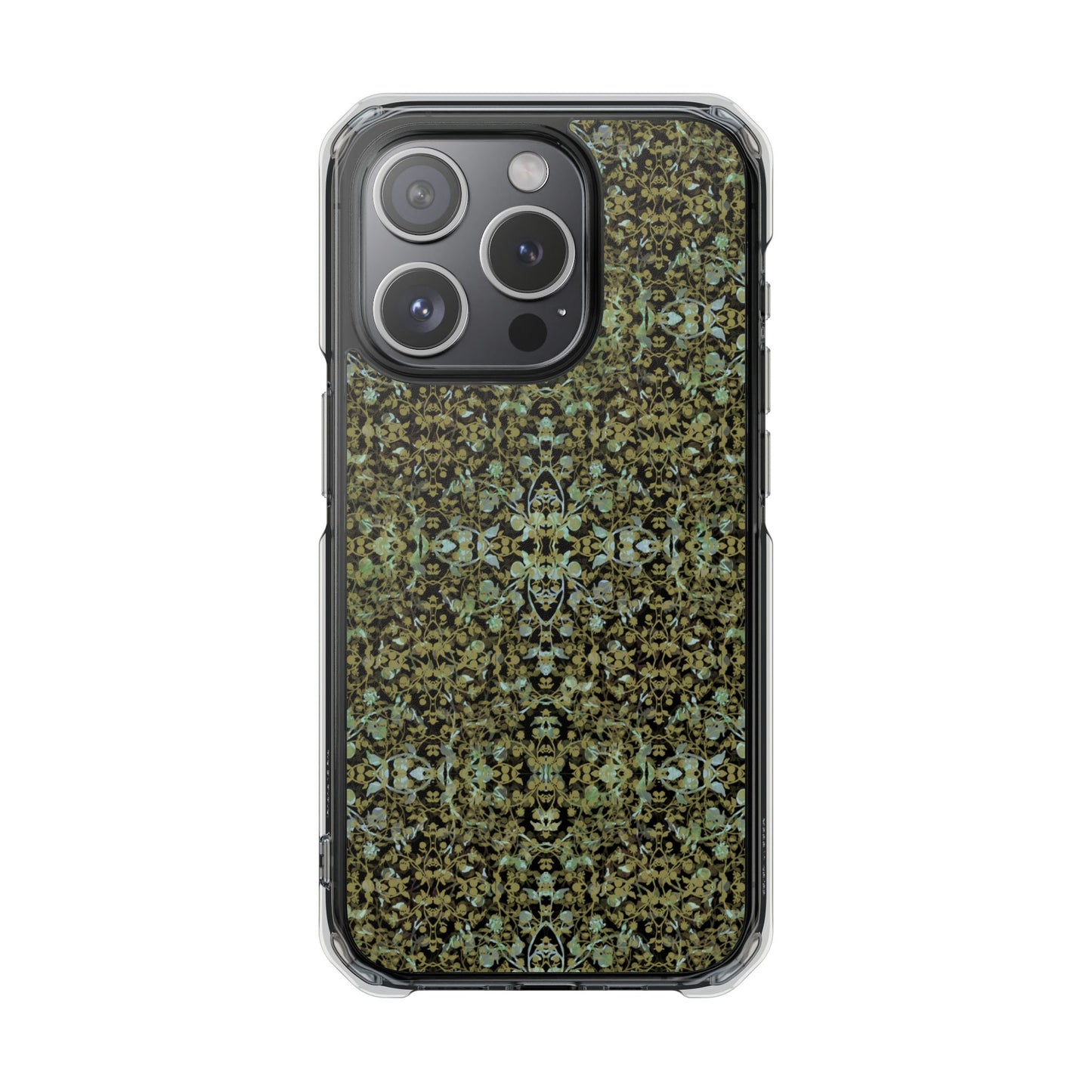 iPhone 15 Magnetic Clear Impact Case - Hidden Weave Series No.4