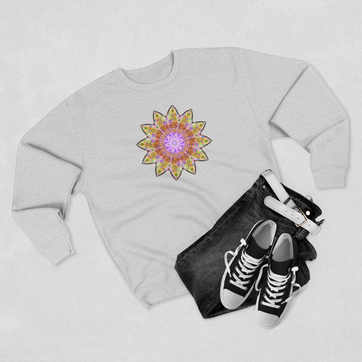 Unisex Crewneck Sweatshirt - Love Light Mandalas No.14