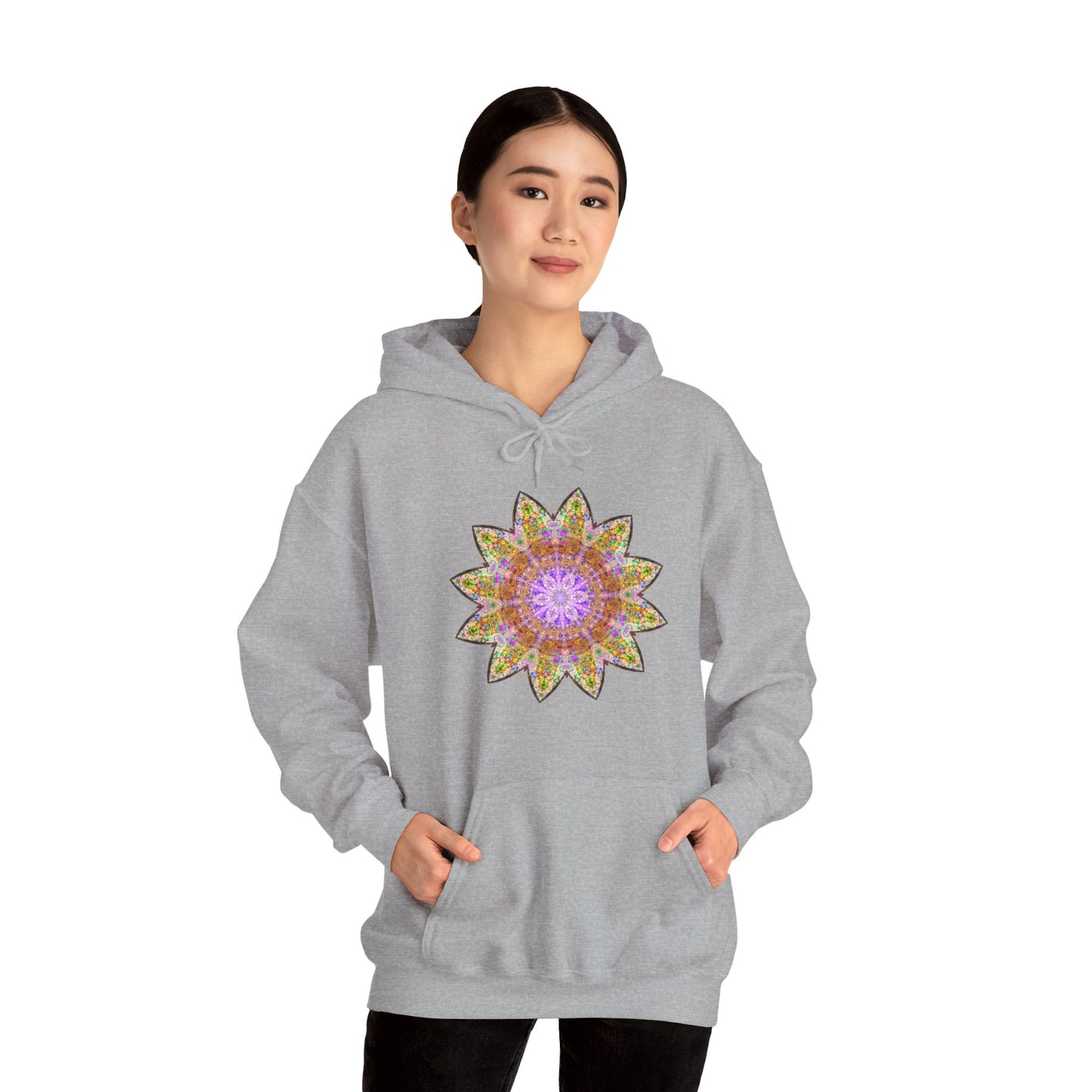 Unisex Heavy Blend™ Hooded Sweatshirt - Love Light Mandalas No.14
