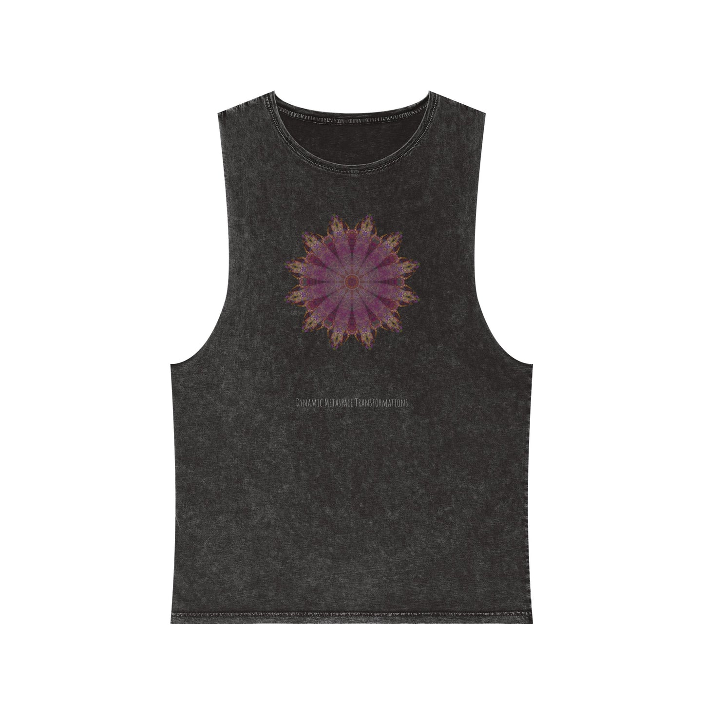 Unisex Stonewash Tank Top - Love Light Mandalas No.6