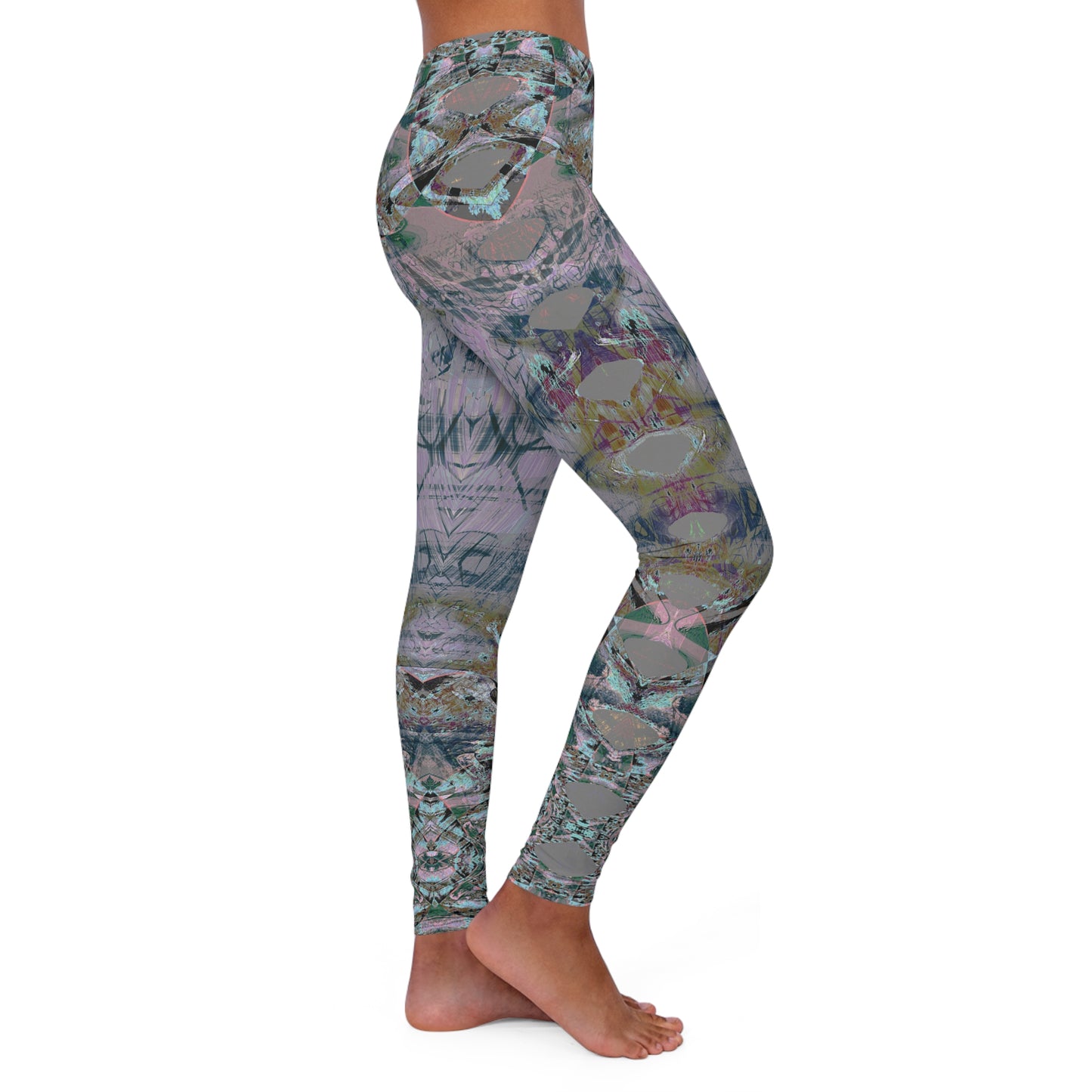 Spandex Leggings - Love Light Fractals No.5b