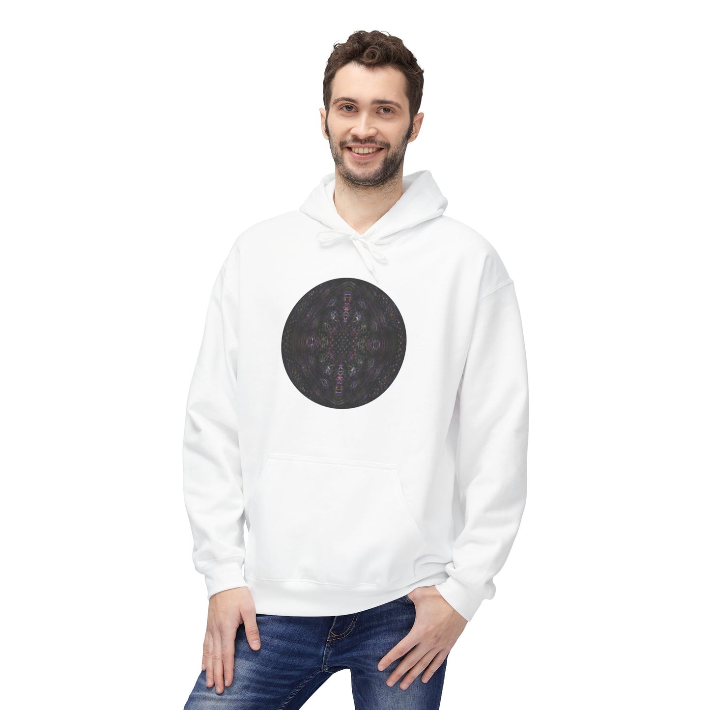 Unisex Midweight Softstyle Fleece Hoodie - DMT Scribe Spheres No.9