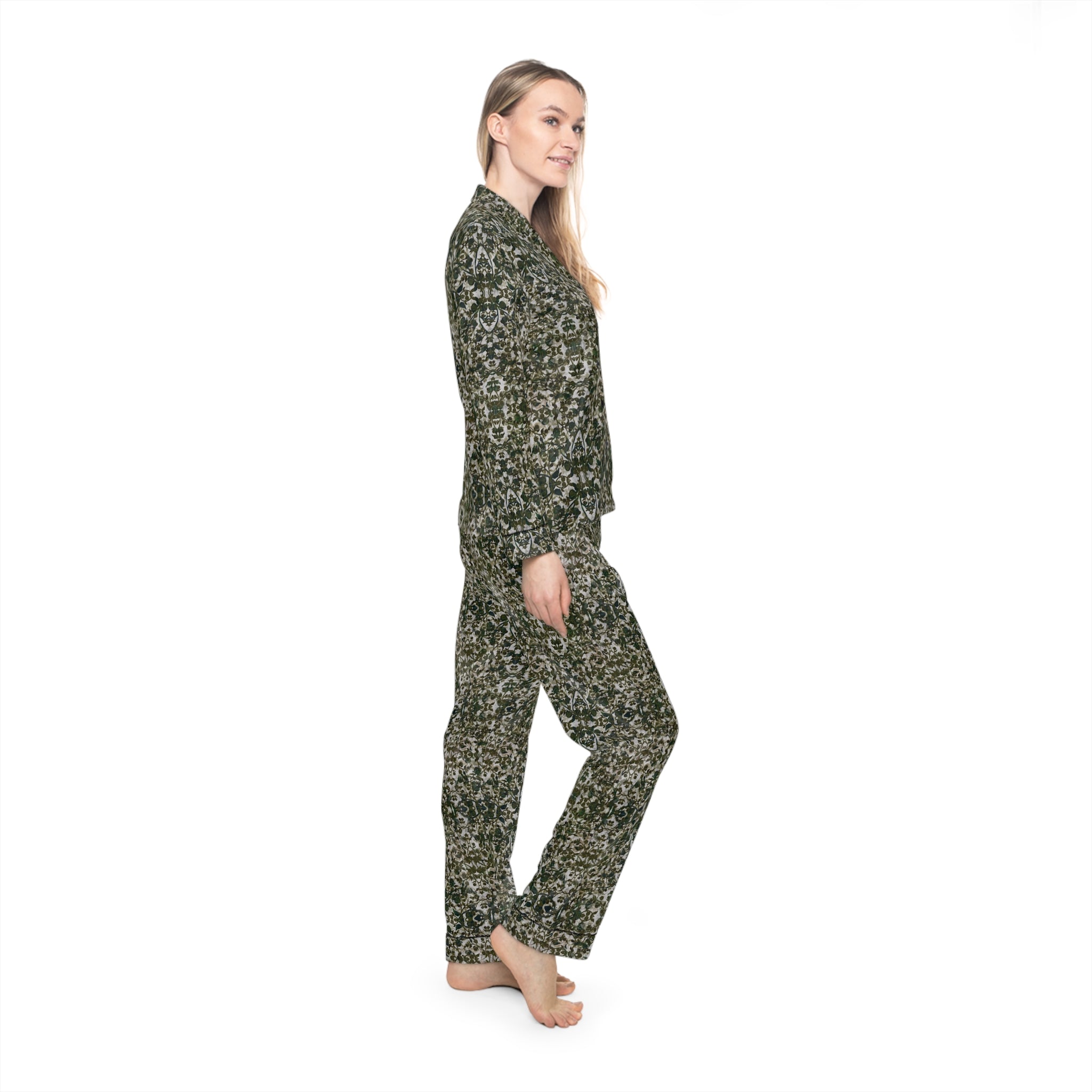 Women's Satin Pajamas - Hidden Weave No.8