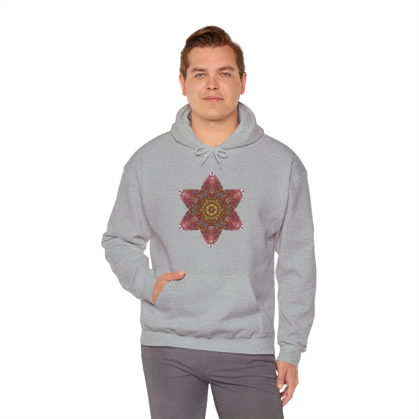 Unisex Heavy Blend™ Hooded Sweatshirt - Starflower Mandalas No.3