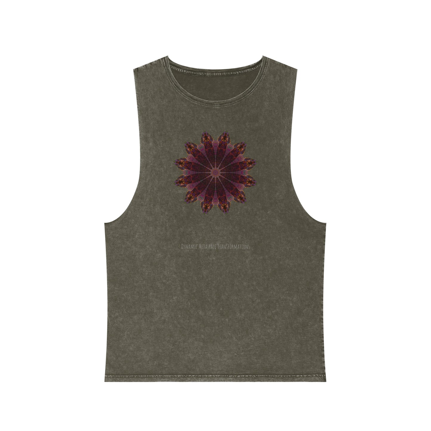 Unisex Stonewash Tank Top - Love Light Mandalas No.5