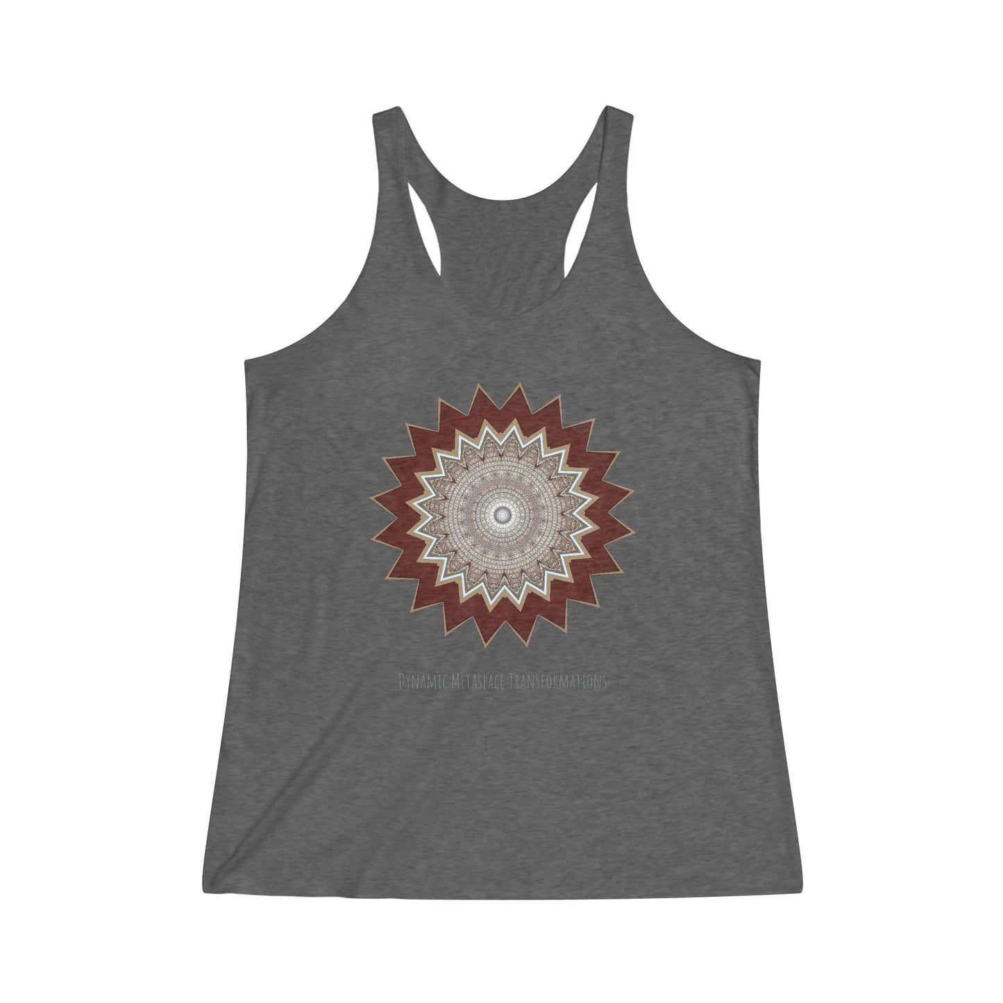 Women's Tri-Blend Racerback Tank - Mycelium Mandalas No.1