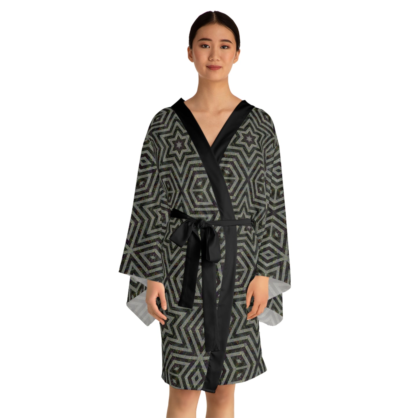 Long Sleeve Kimono Robe - P5 Kaleidoscopic No.11