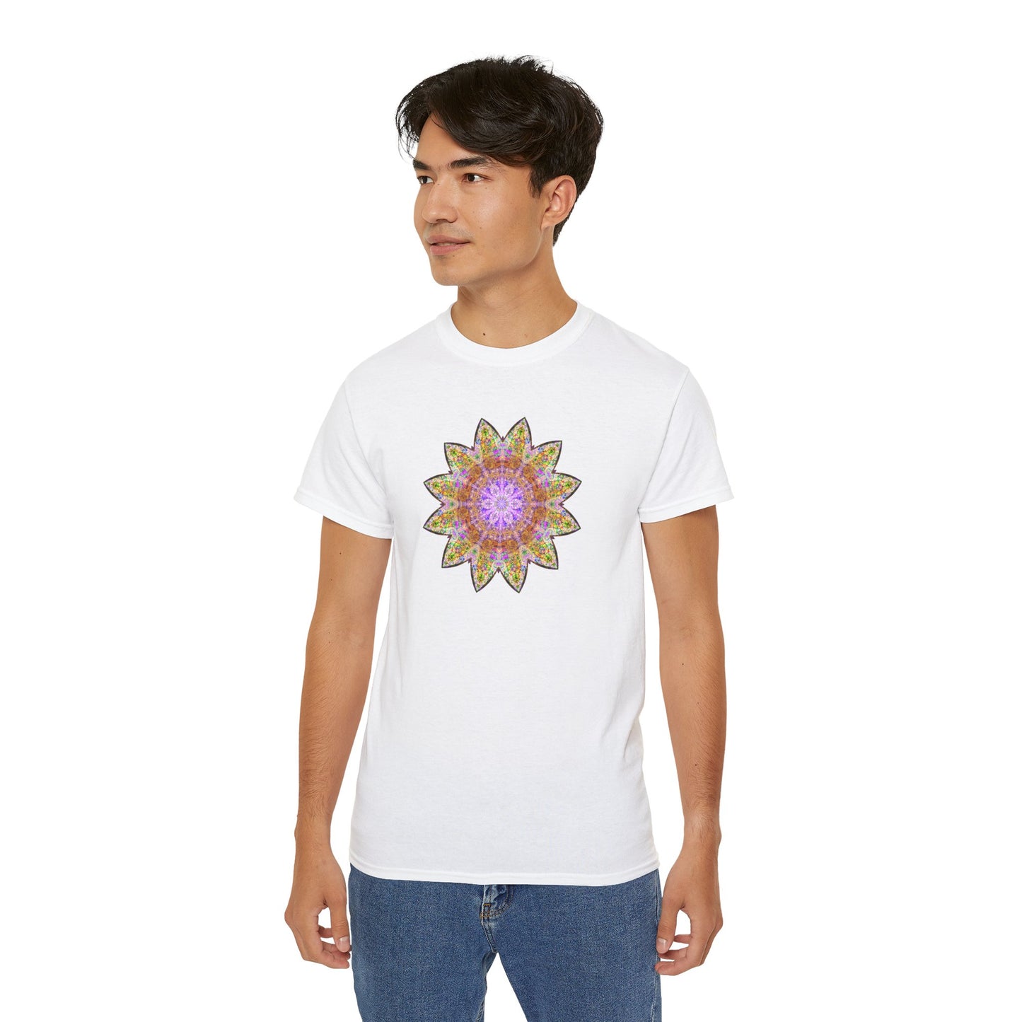 Unisex Ultra Cotton Tee - Love Light Mandalas No.14