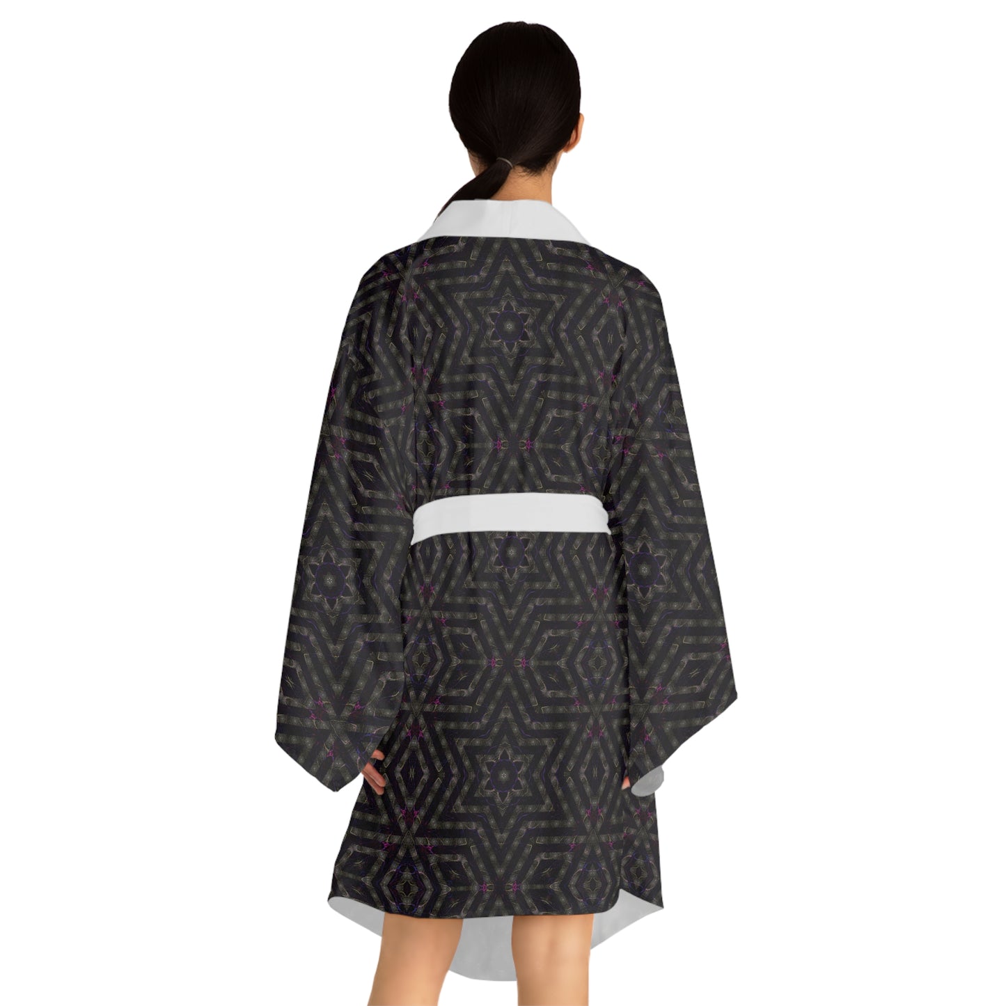 Long Sleeve Kimono Robe - P5 Kaleidoscopic No.14