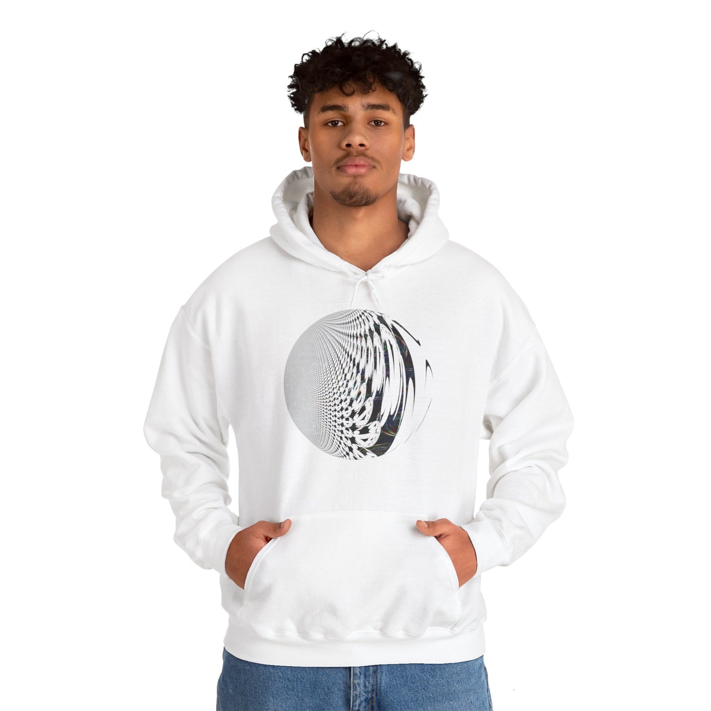 Unisex Heavy Blend™ Hooded Sweatshirt - Fractal Moon No.2