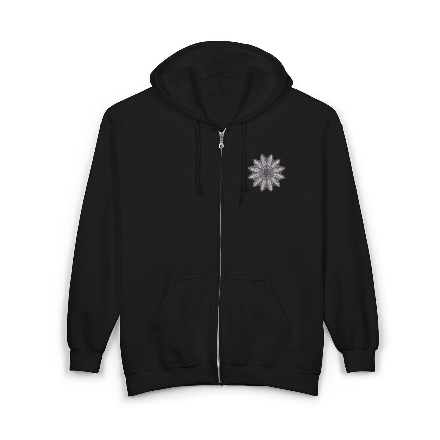 Unisex Heavy Blend™ Full Zip Hooded Sweatshirt - Love Light Mandalas No.21