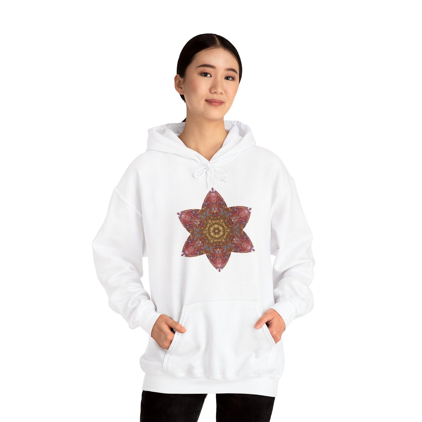 Unisex Heavy Blend™ Hooded Sweatshirt - Starflower Mandalas No.3