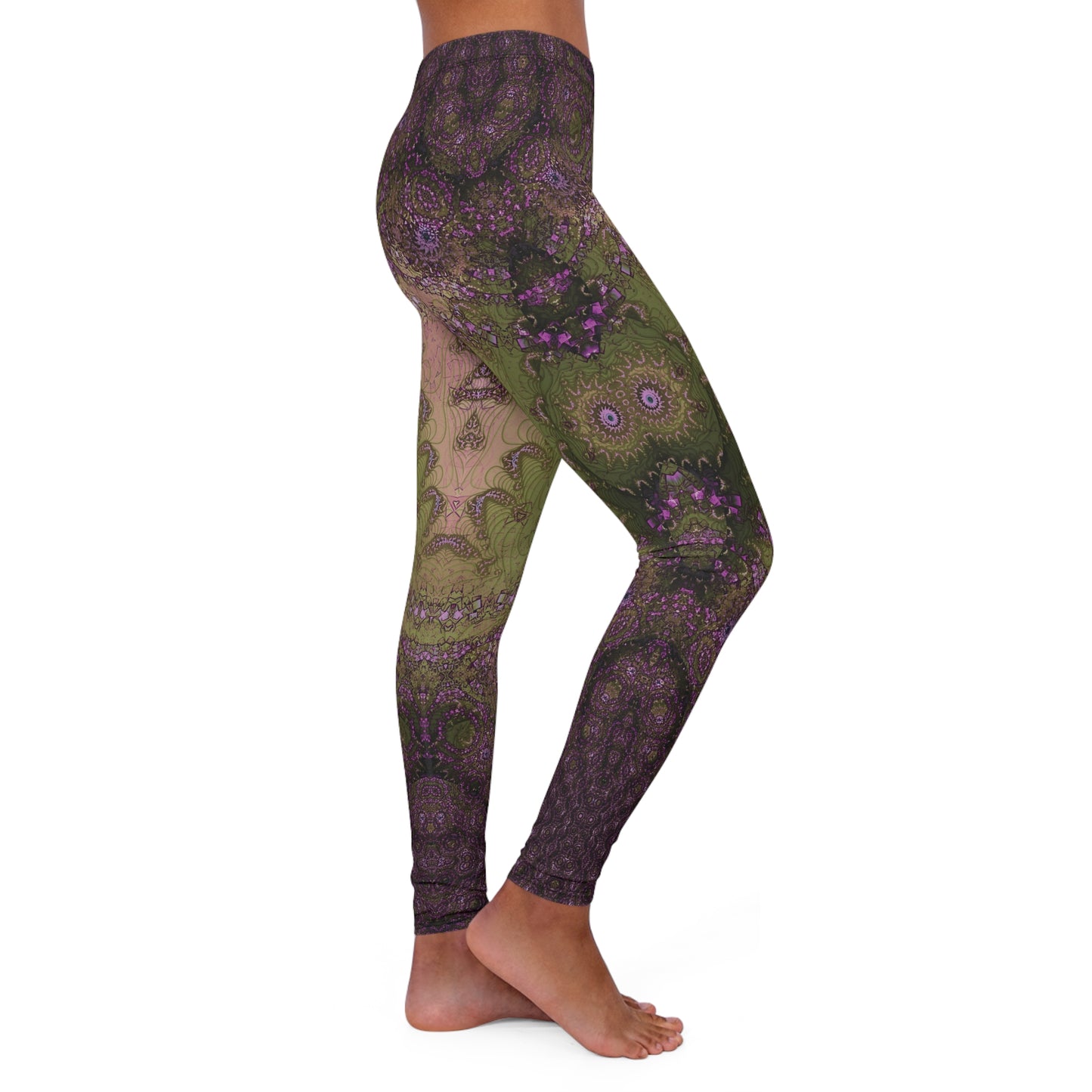 Spandex Leggings - Love Light Fractals No.8a