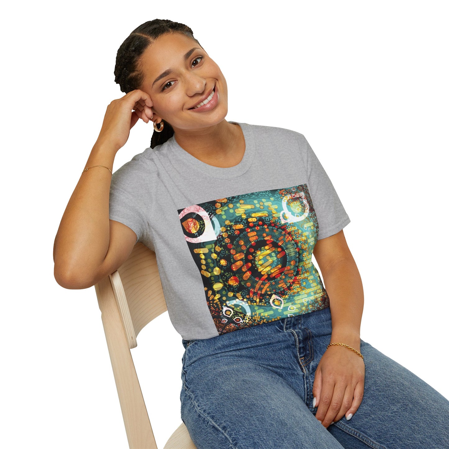 Unisex Softstyle T-Shirt - Psychedelic QR No.1