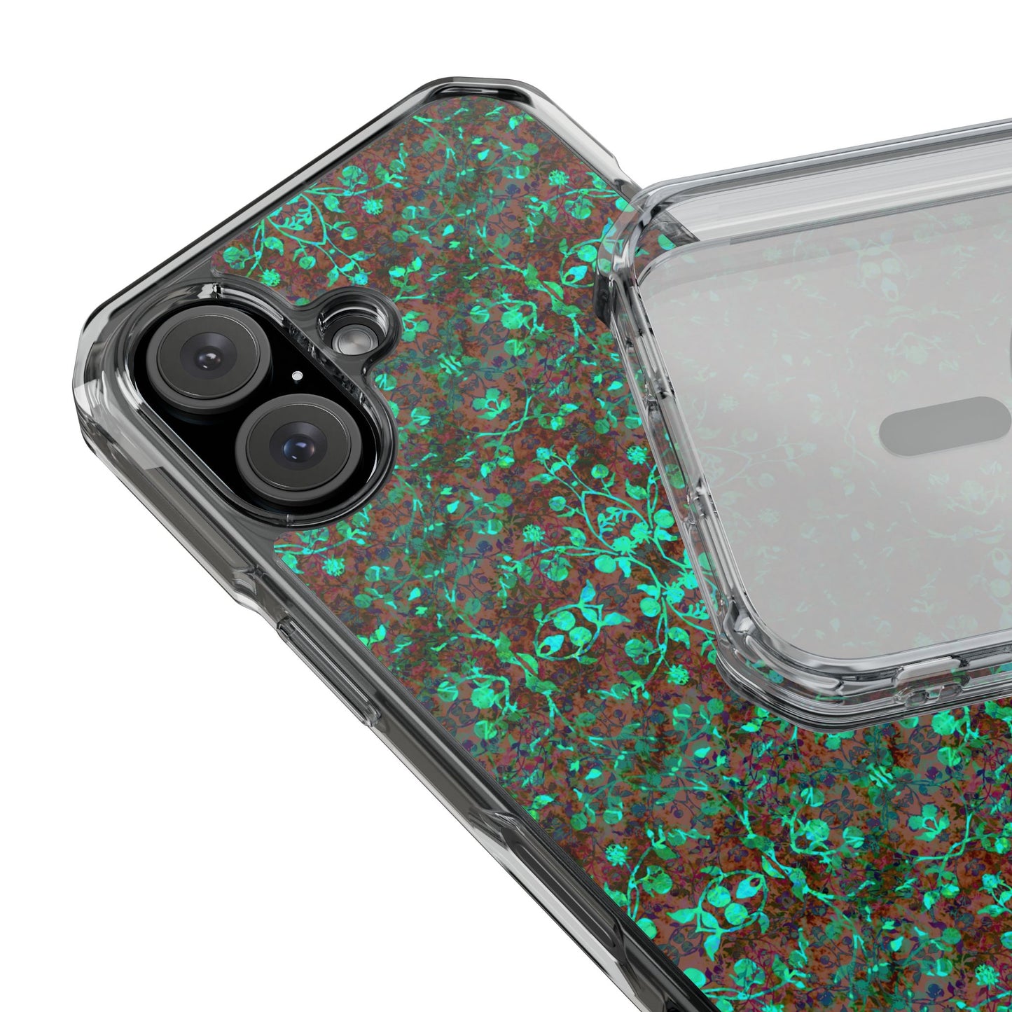 iPhone 16 Magnetic Clear Impact Case - Hidden Weave Series No.29