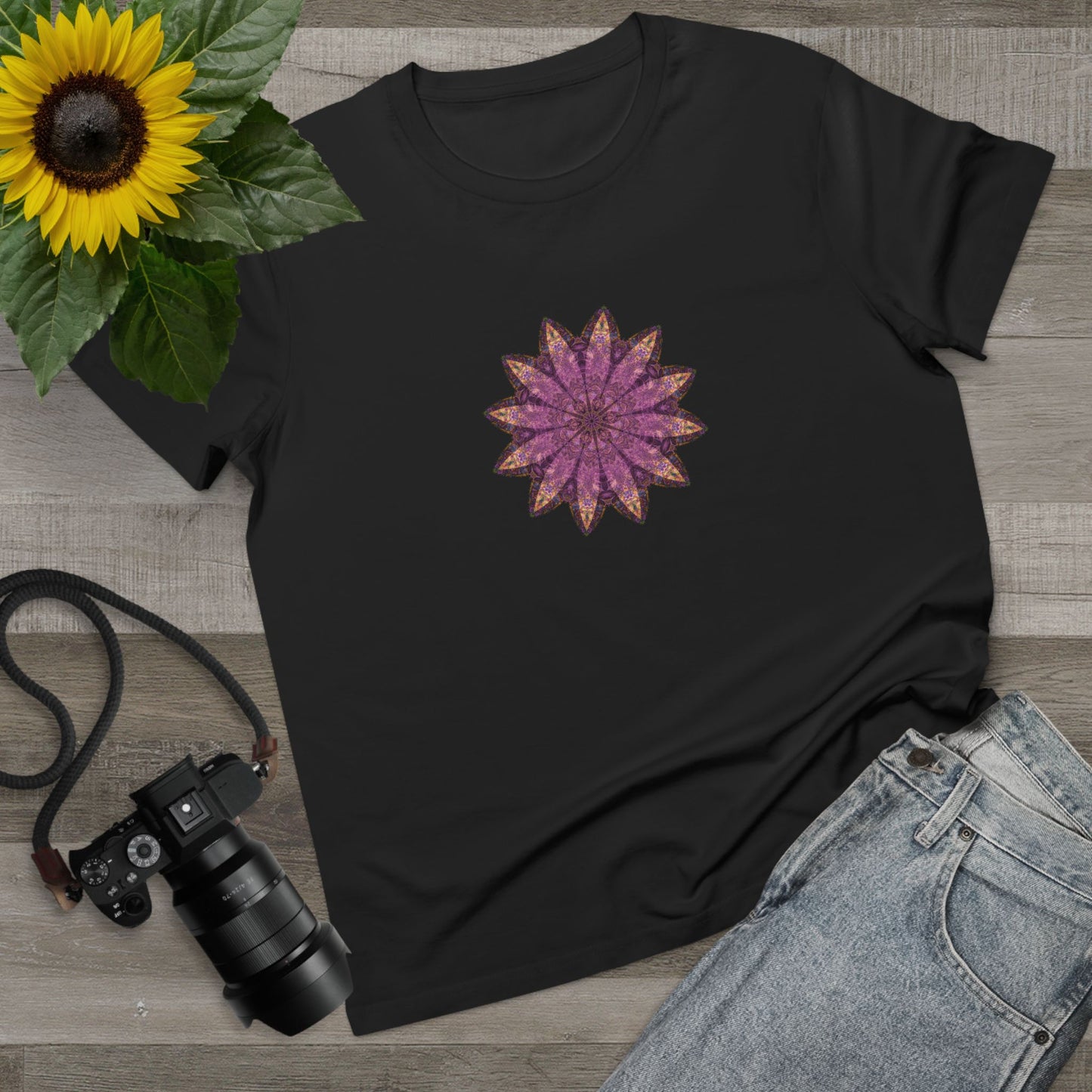 Women’s Maple Tee - Love Light Mandalas No.16