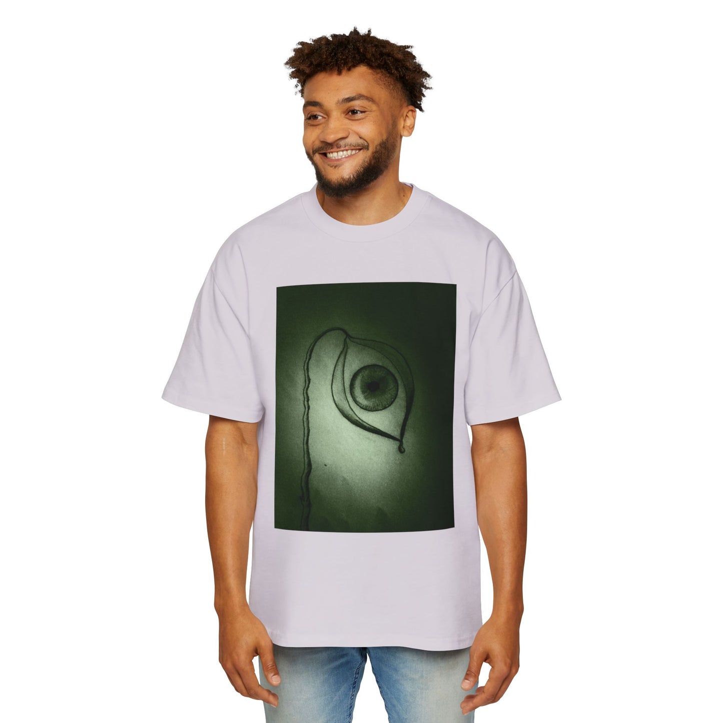 Men's Heavy Oversized Tee - Eye Plants No.2