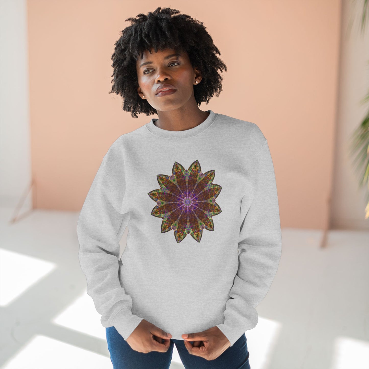Unisex Crewneck Sweatshirt - Love Light Mandalas No.13