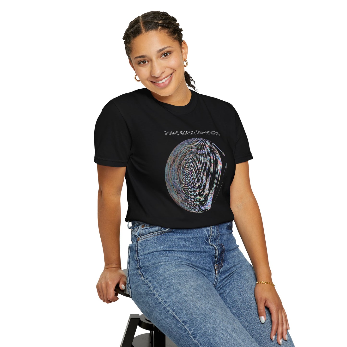 Unisex Garment-Dyed T-shirt - Fractal Moon No.2