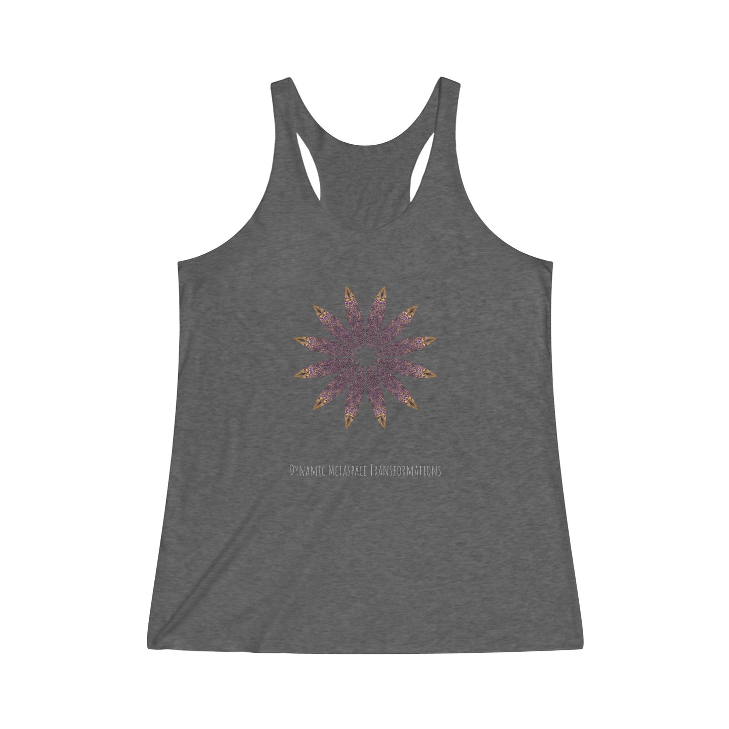 Women's Tri-Blend Racerback Tank - Love Light Mandalas No.2