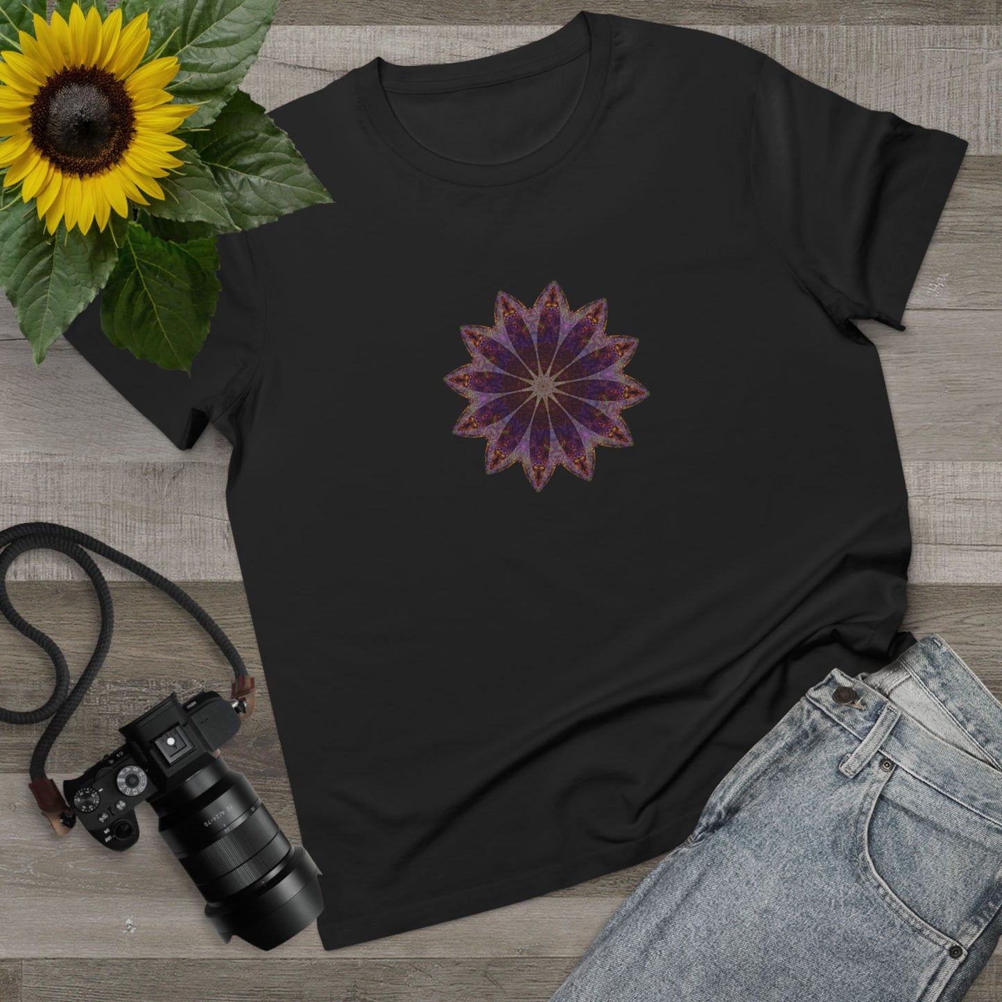 Women’s Maple Tee - Love Light Mandalas No.11