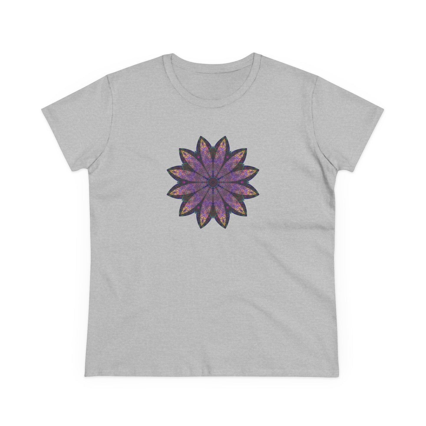 Women's Midweight Cotton Tee - Love Light Mandalas No.24