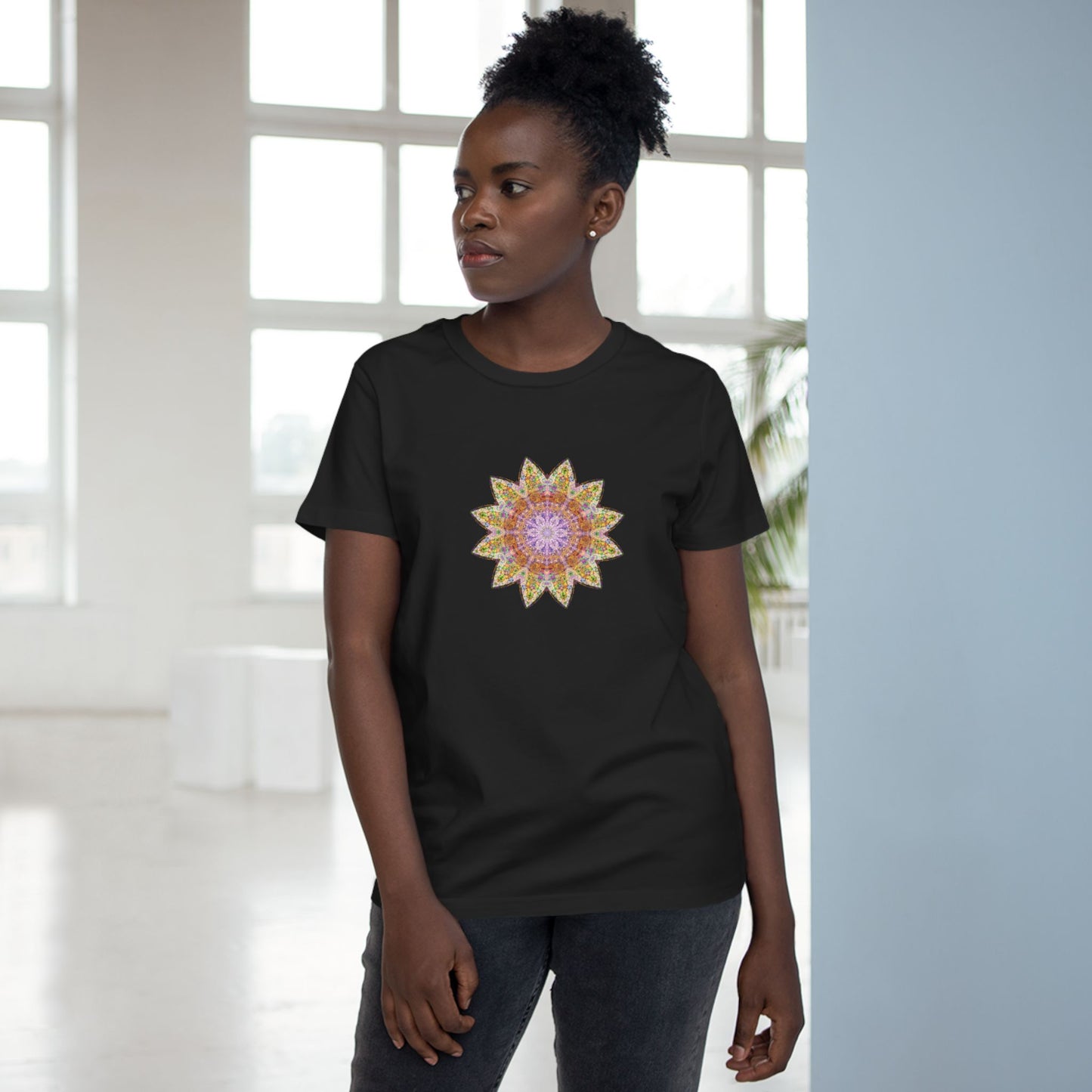 Women’s Maple Tee - Love Light Mandalas No.14