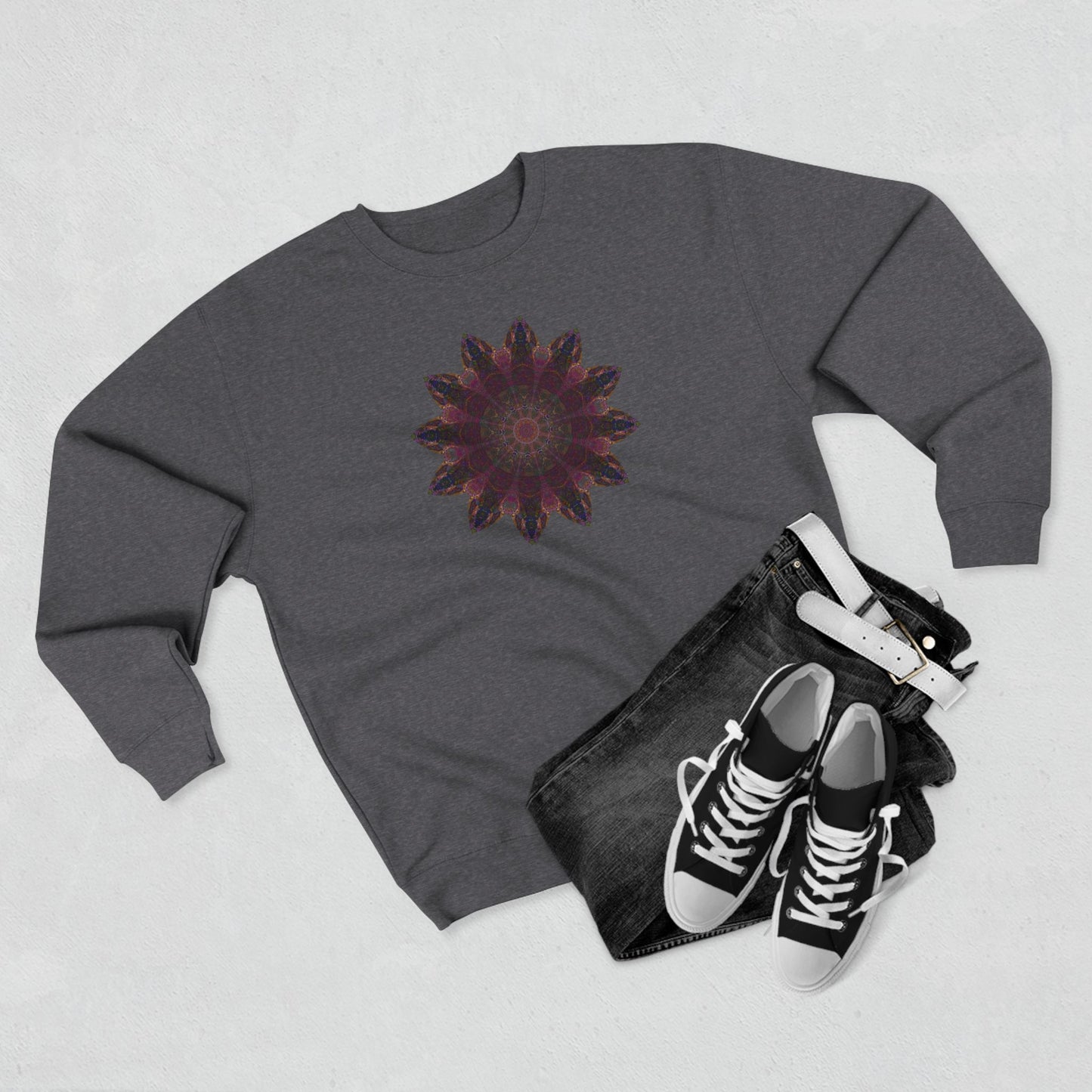 Unisex Crewneck Sweatshirt - Love Light Mandalas No.8