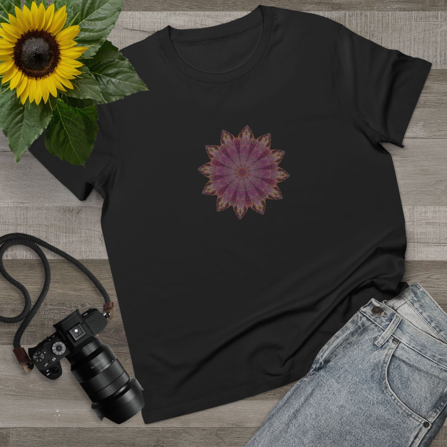Women’s Maple Tee - Love Light Mandalas No.6