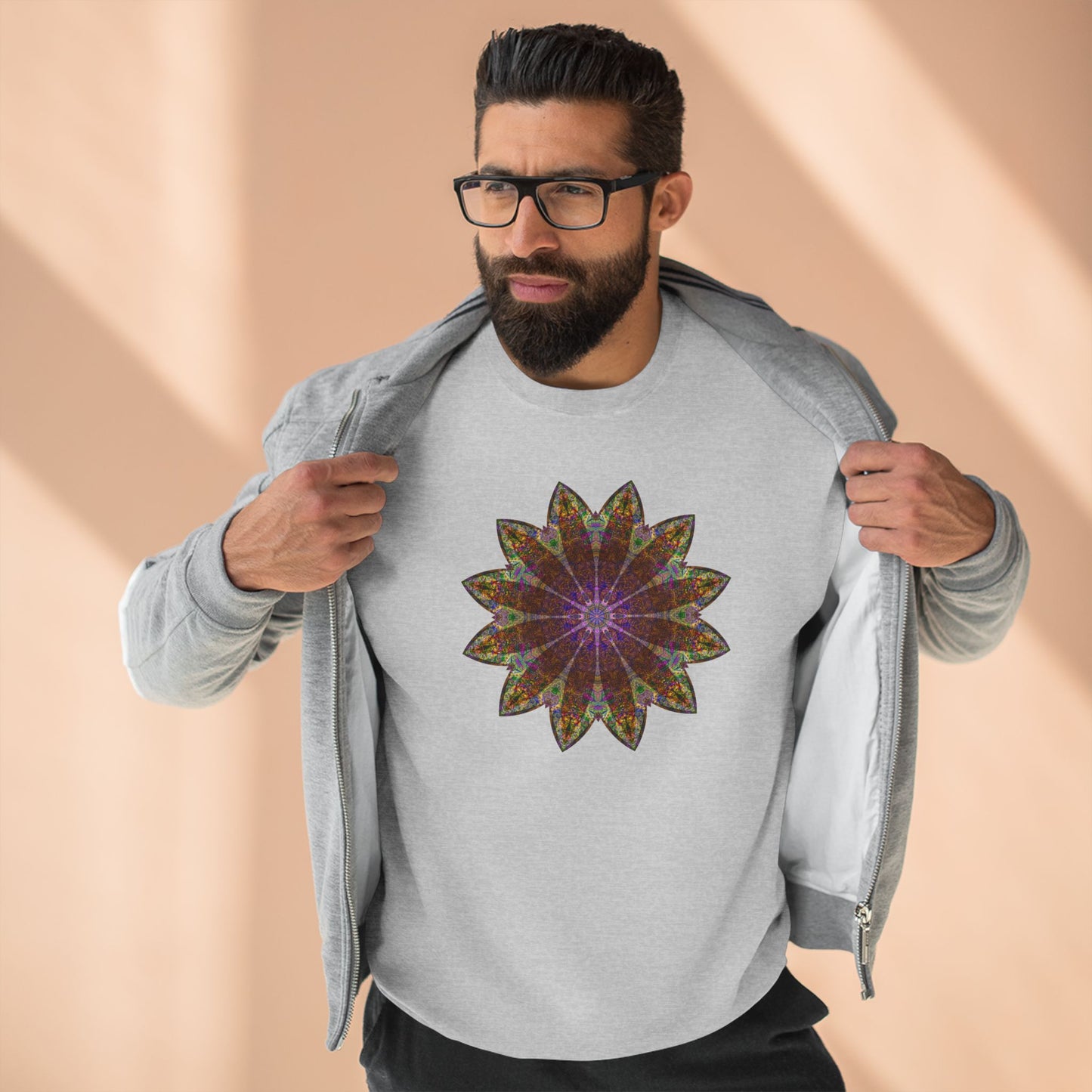 Unisex Crewneck Sweatshirt - Love Light Mandalas No.13