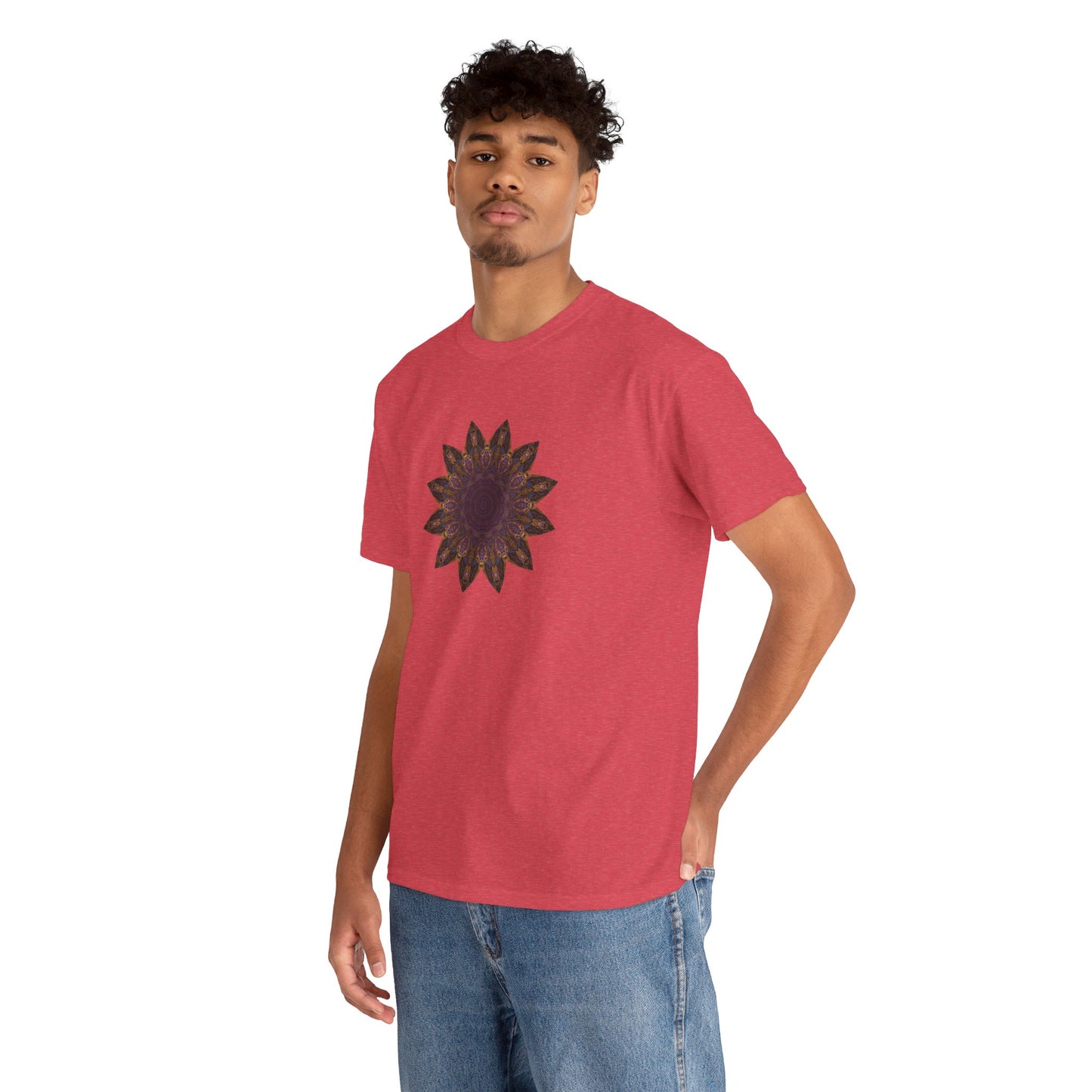 Unisex Heavy Cotton Tee - Love Light Mandalas No.1