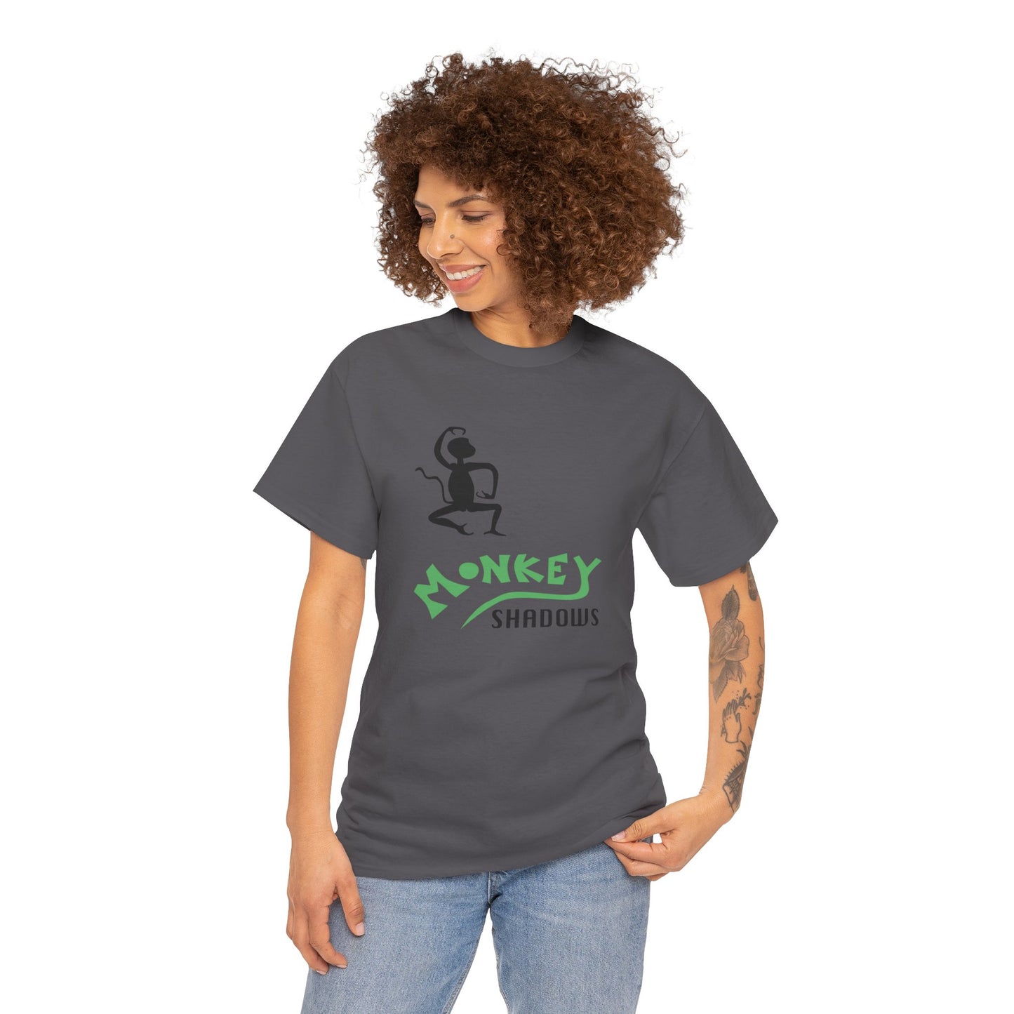 Unisex Heavy Cotton Tee - Monkey Shadows