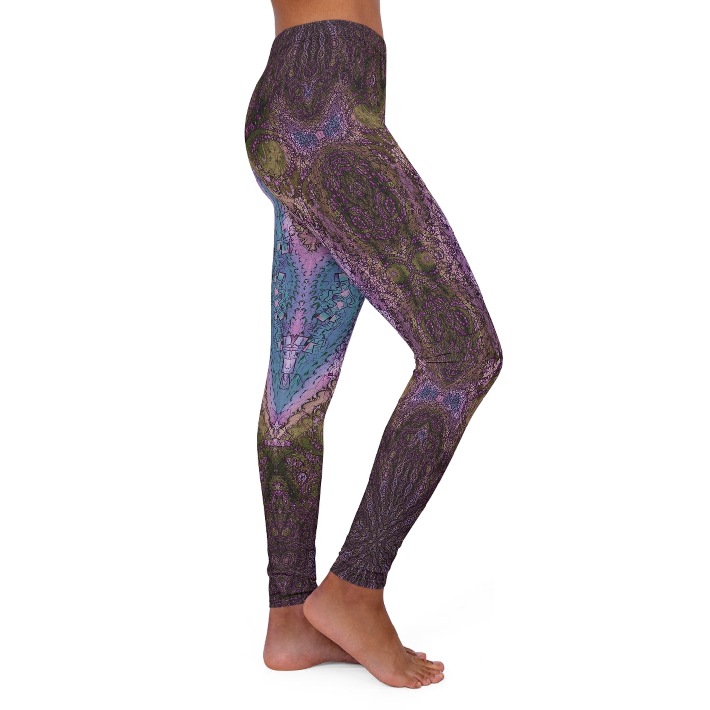 Spandex Leggings - Love Light Fractals No.11a